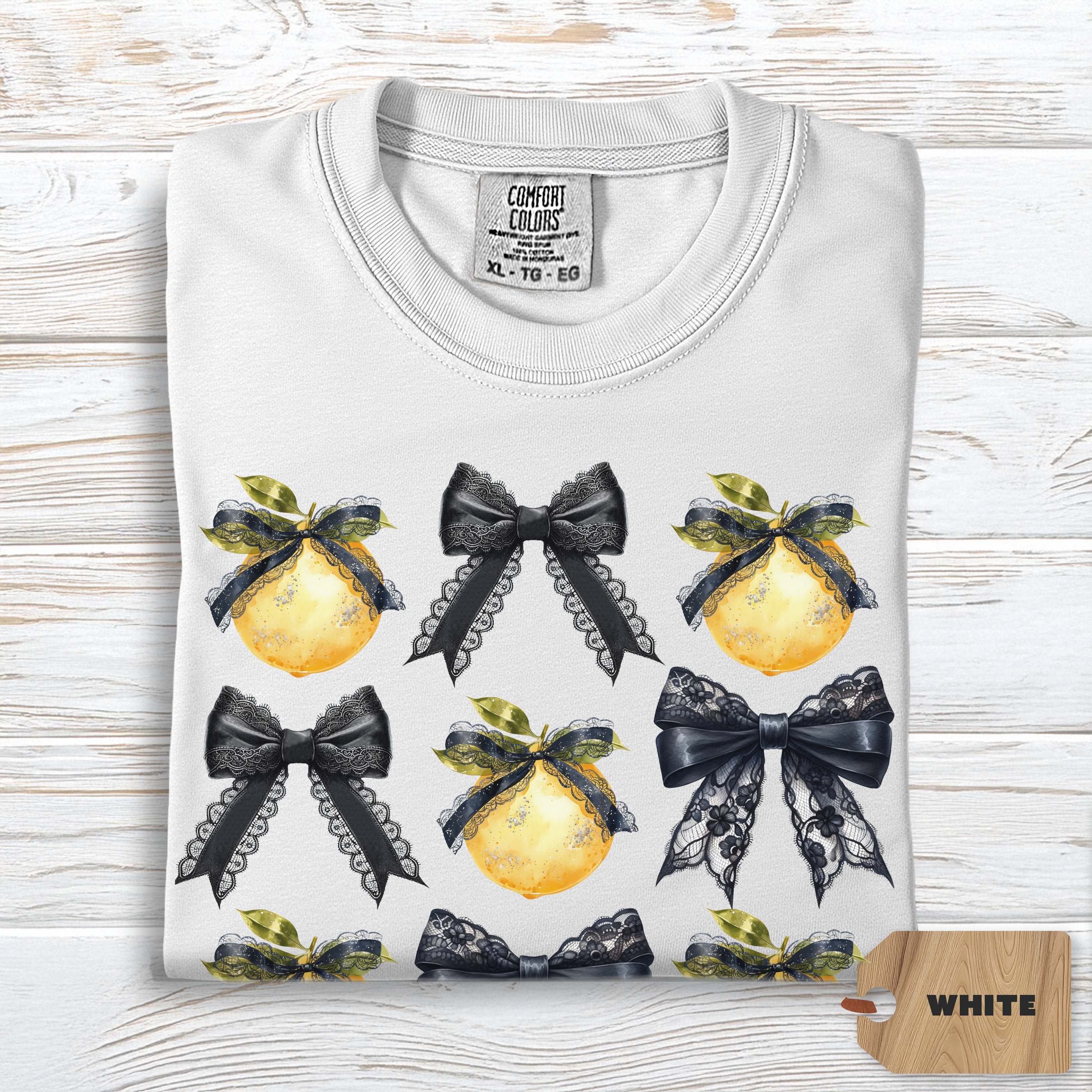 Coquette Lemon Bow Shirt Comfort Colors | Spring Bows Tee for Women