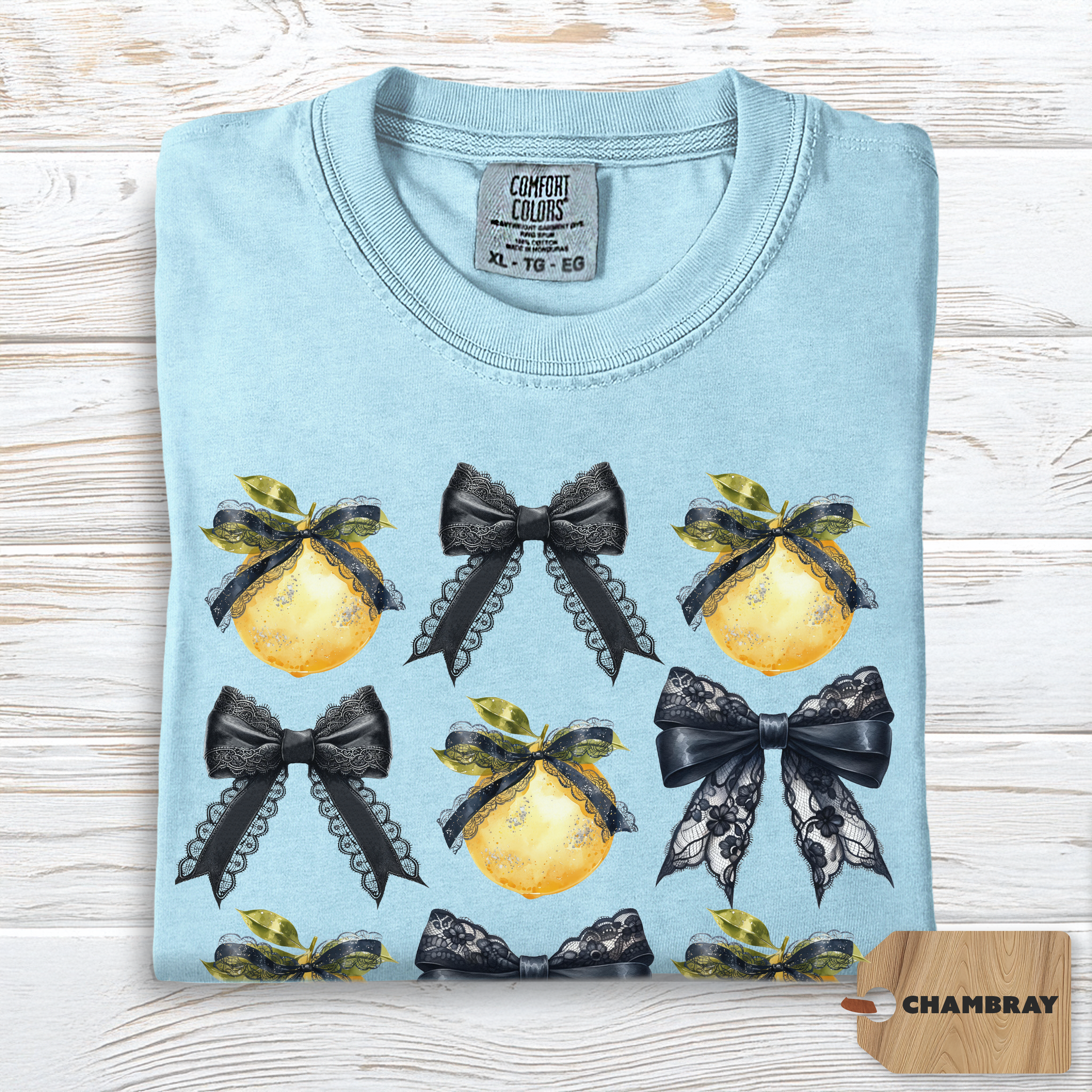 Coquette Lemon Bow Shirt Comfort Colors | Spring Bows Tee for Women