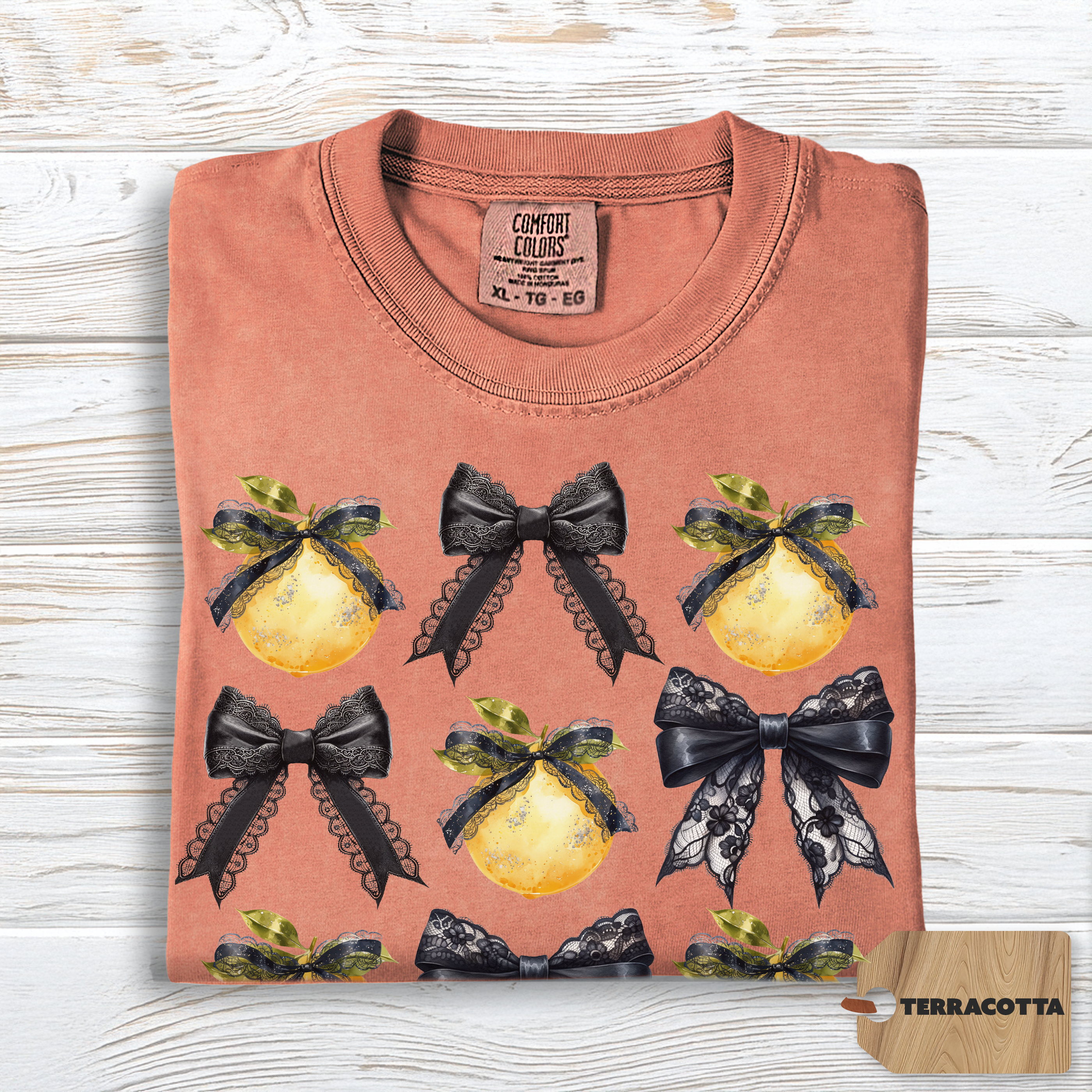 Coquette Lemon Bow Shirt Comfort Colors | Spring Bows Tee for Women