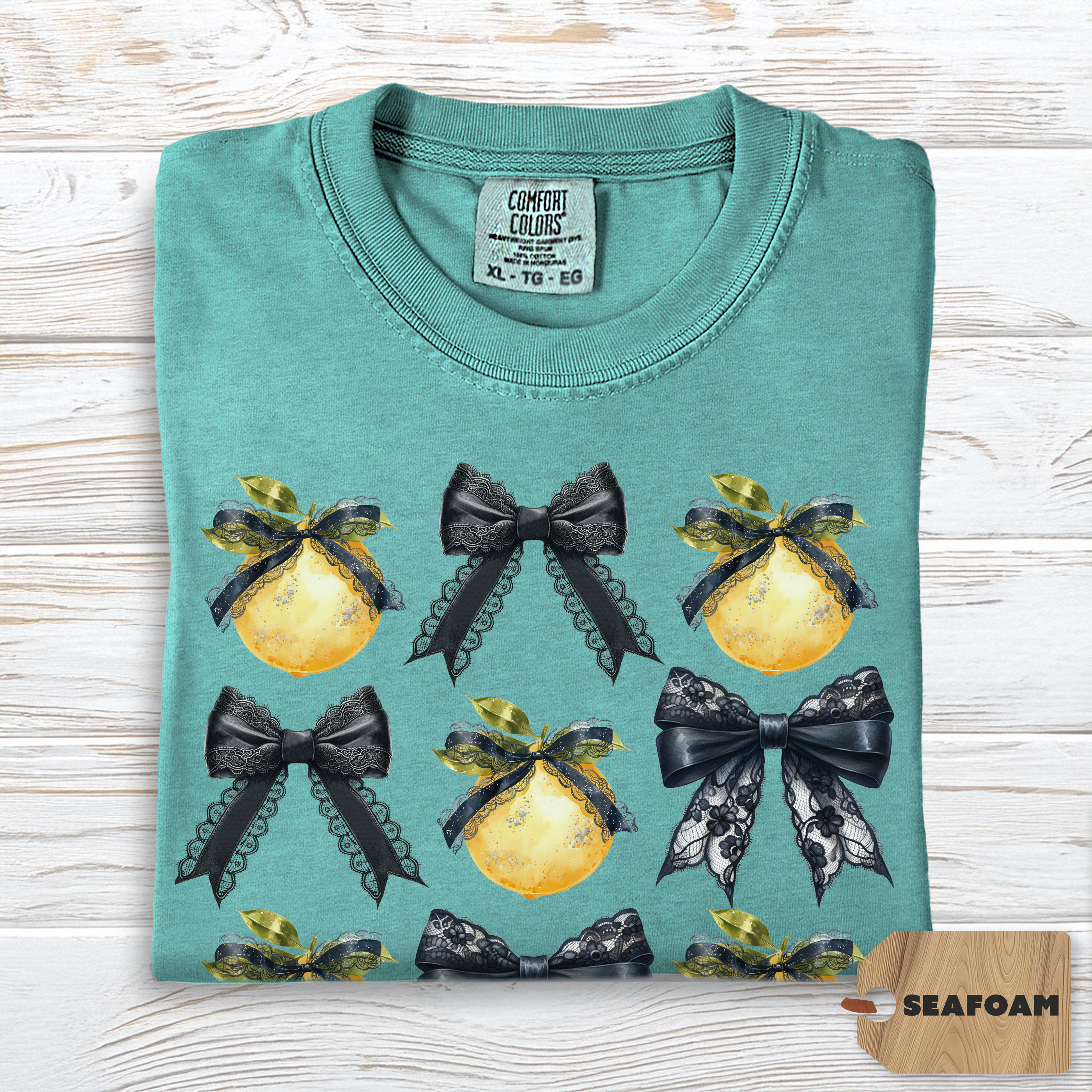 Coquette Lemon Bow Shirt Comfort Colors | Spring Bows Tee for Women