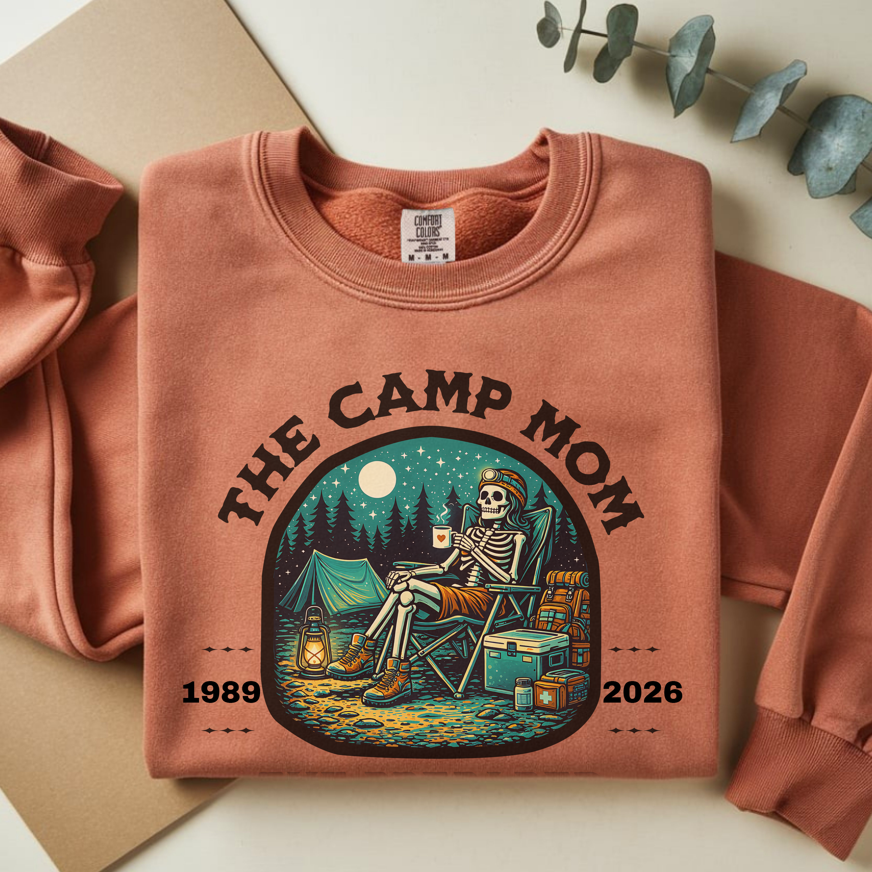 Camp Mom Shirt Comfort Colors  | Cozy Camping Custom Year Sweatshirt for Outdoorsy Moms