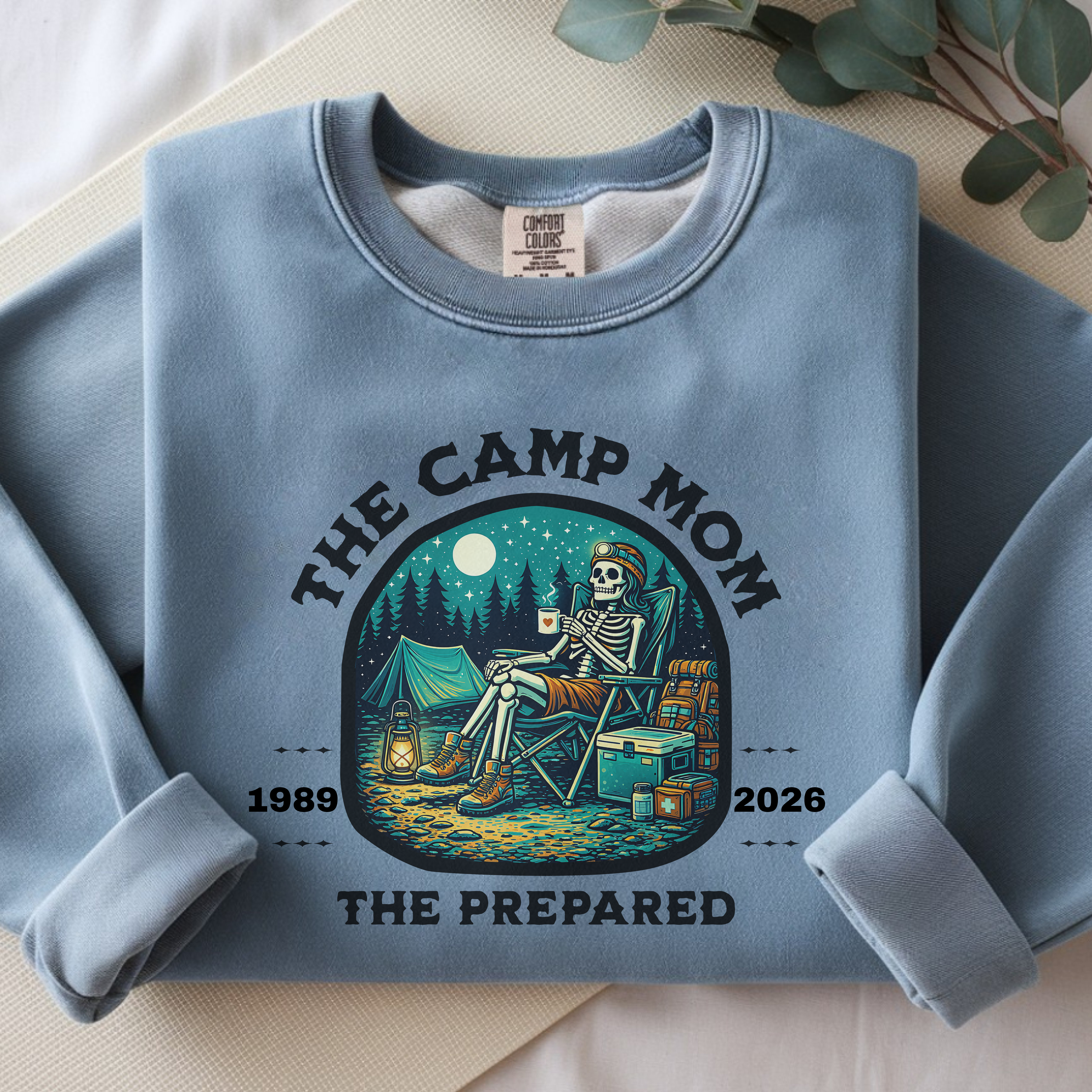 Camp Mom Shirt Comfort Colors  | Cozy Camping Custom Year Sweatshirt for Outdoorsy Moms
