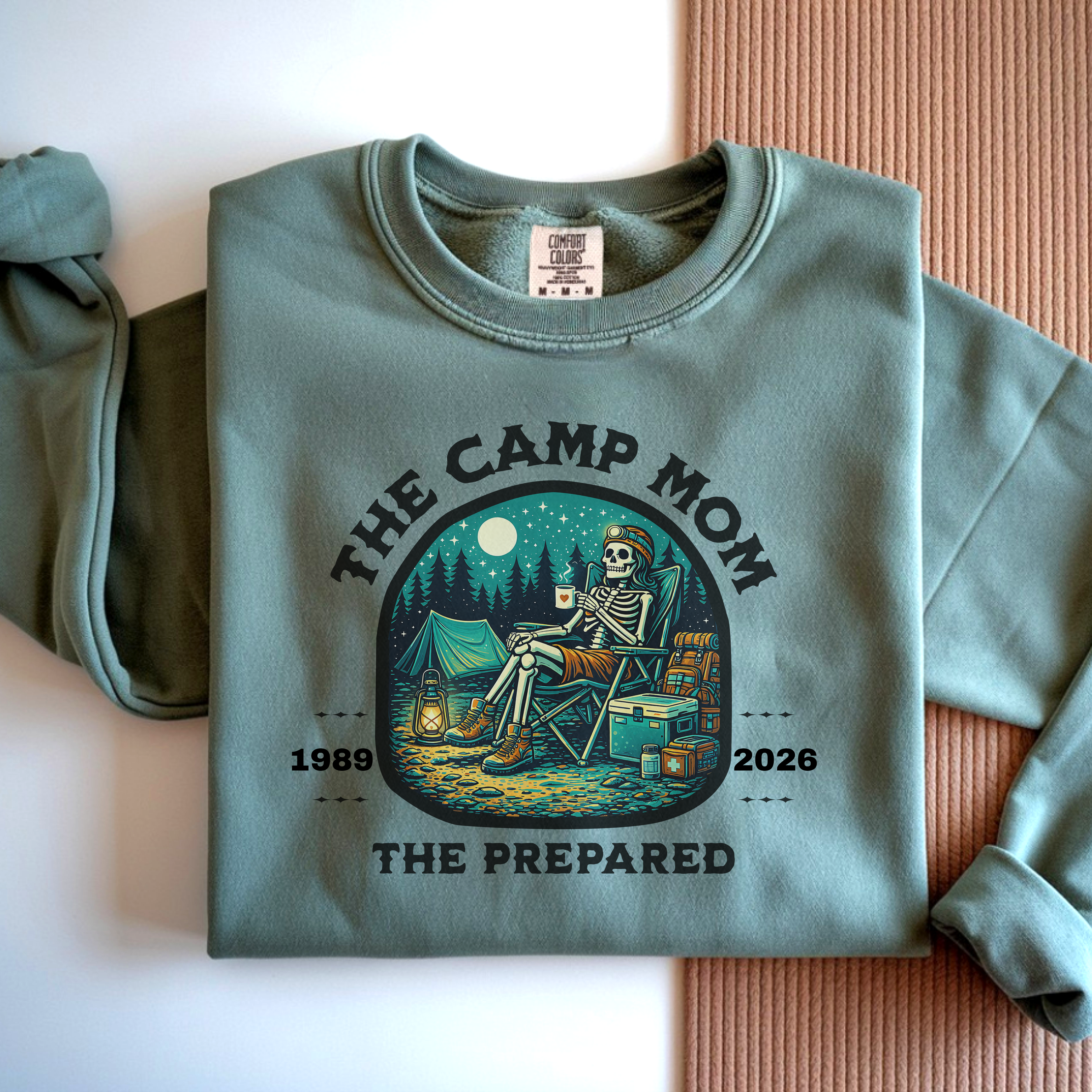 Camp Mom Shirt Comfort Colors  | Cozy Camping Custom Year Sweatshirt for Outdoorsy Moms