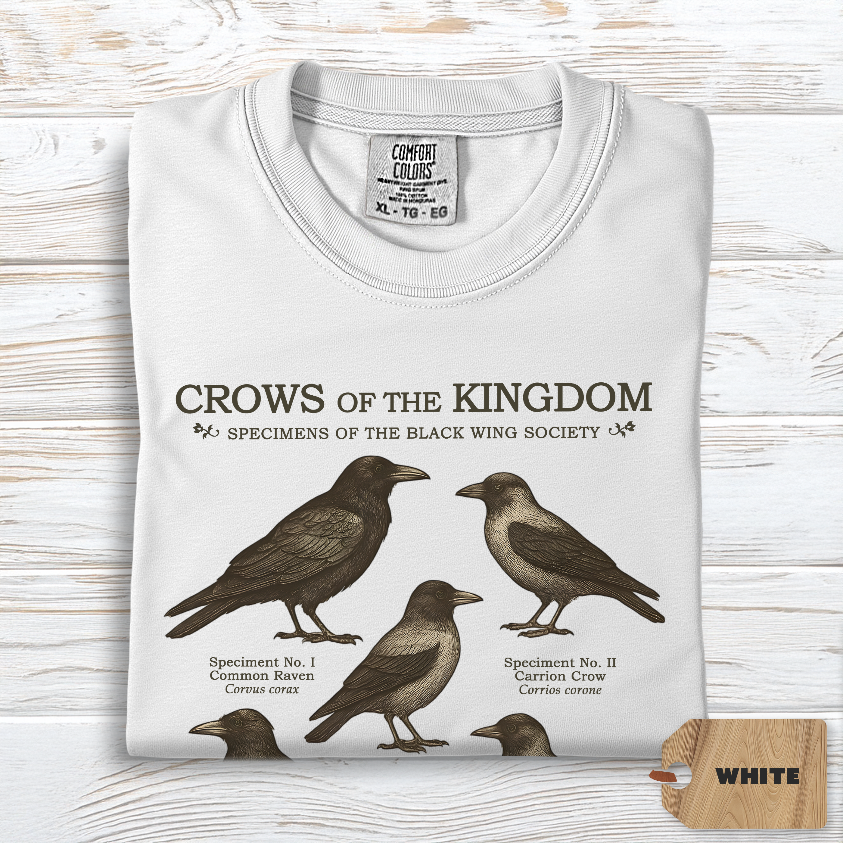 Crow Shirt Comfort Colors | Dark Academia Raven Tee for Nature Lovers