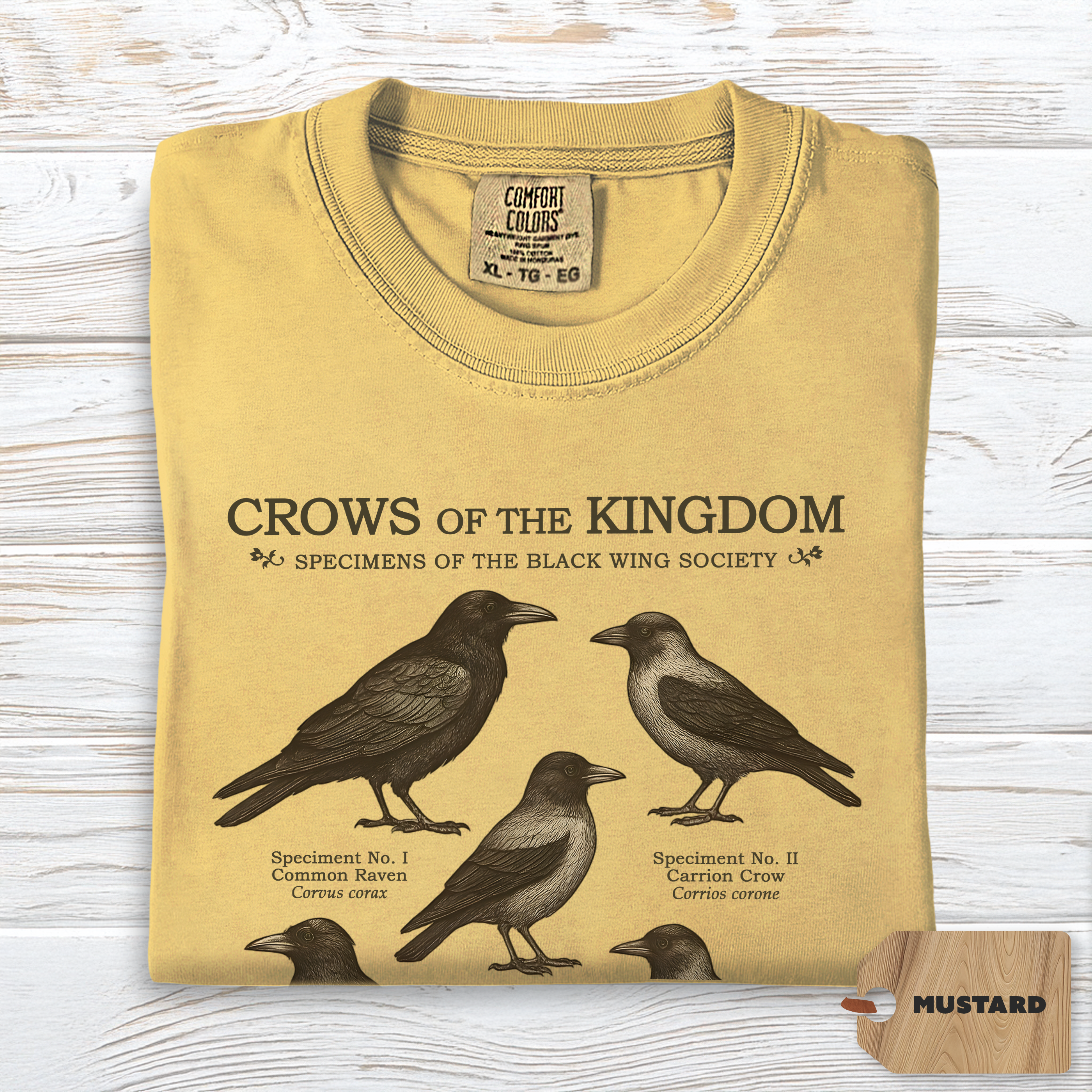 Crow Shirt Comfort Colors | Dark Academia Raven Tee for Nature Lovers