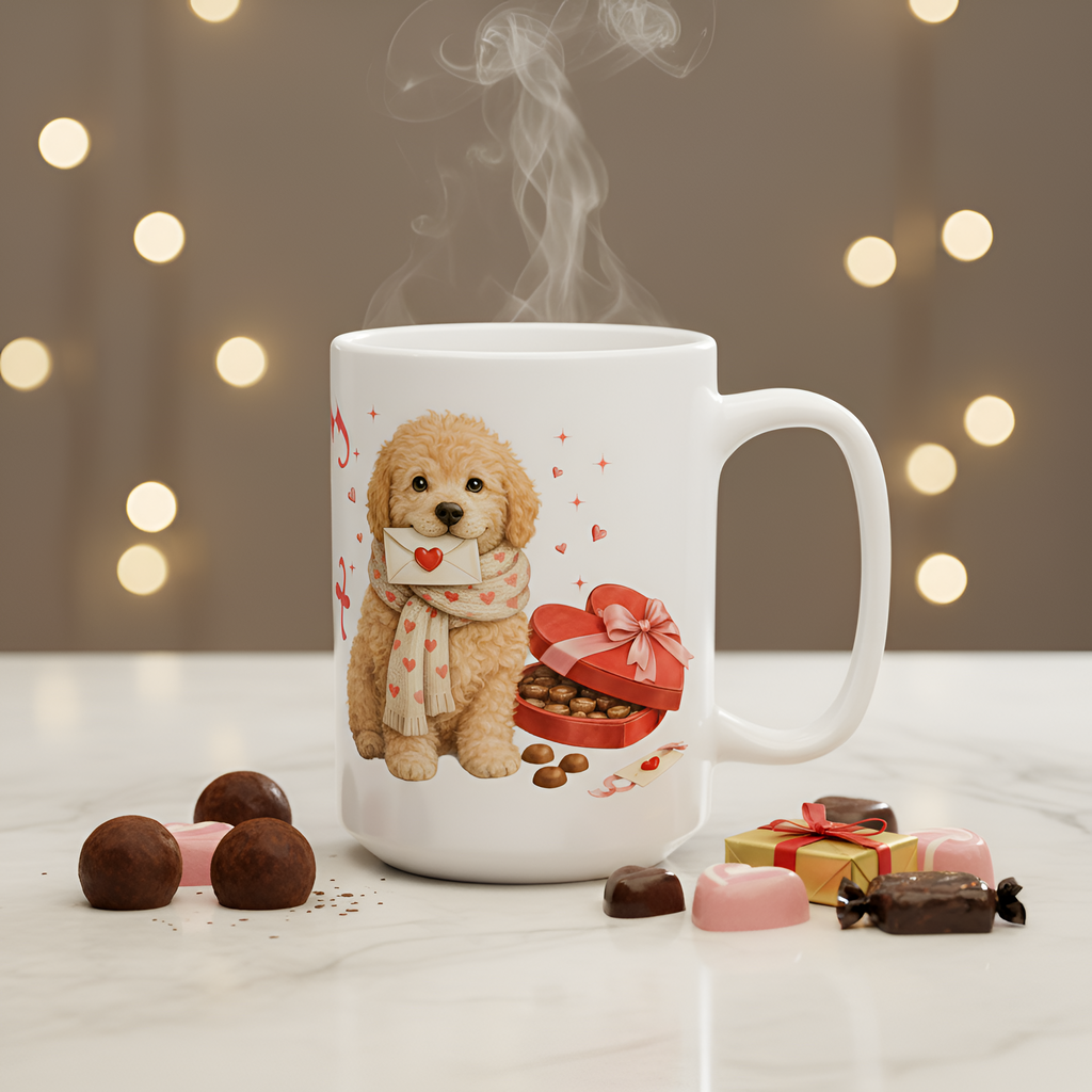 Custom Labradoodle Mug Personalized Name | Valentine Dog Lover Gift