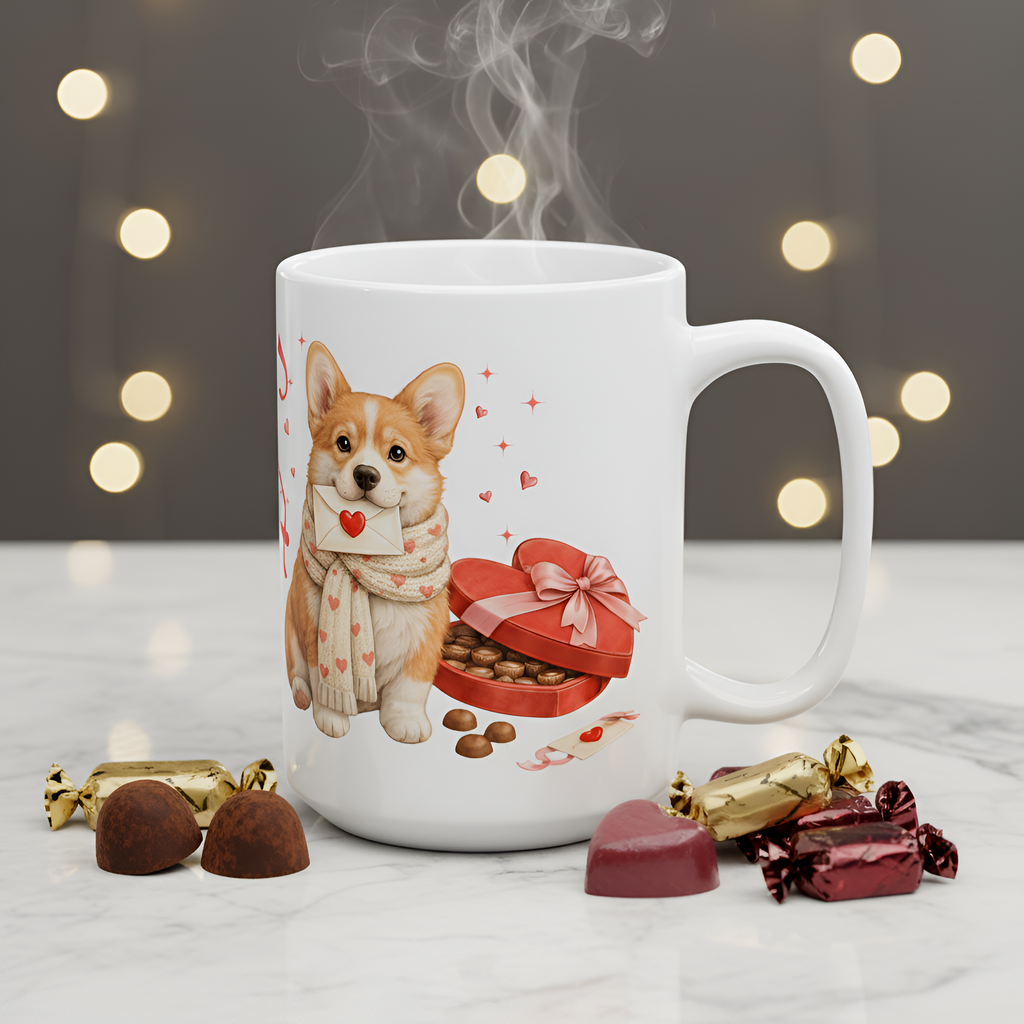 Custom Corgi Mug Personalized Name | Valentine Dog Lover Gift