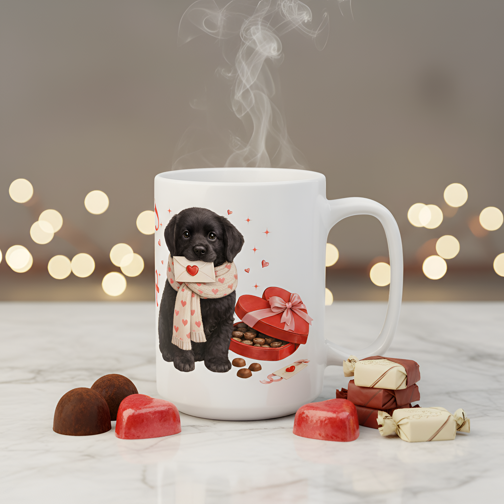 Custom Black Lab Mug Personalized Name | Valentine Dog Lover Gift