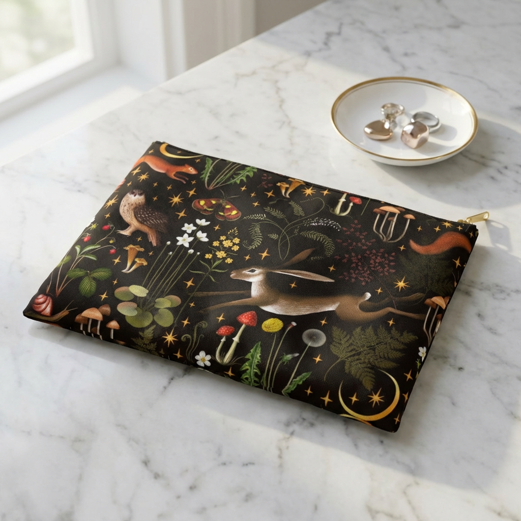 Midnight Woodland Reverie Accessory Pouch