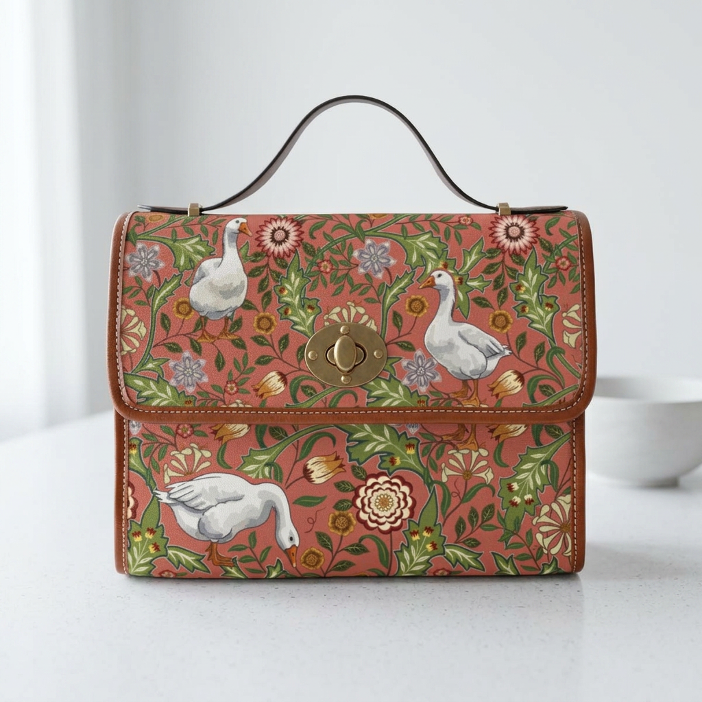 Thistle & Wing | Blush Garden Meadow Handbag Printify