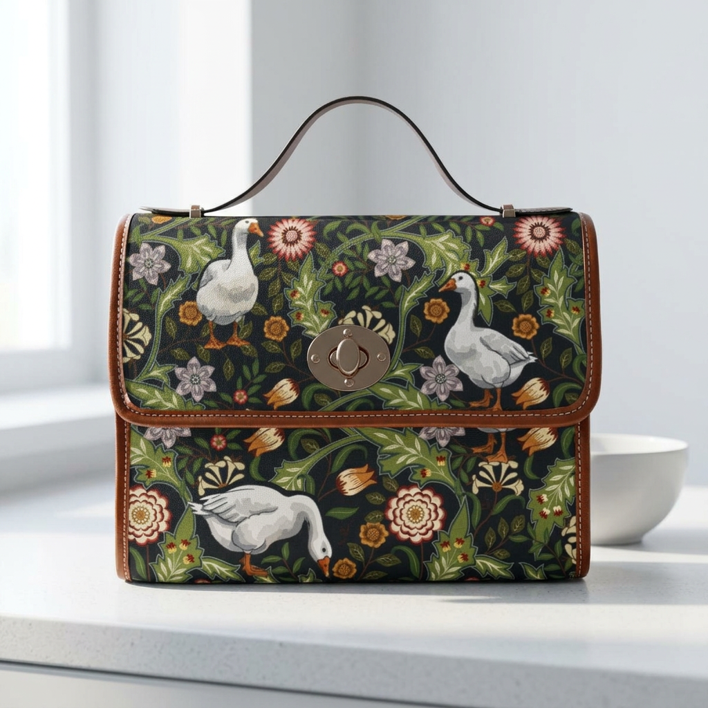 Thistle & Wing | Indigo Bloom Handbag Printify