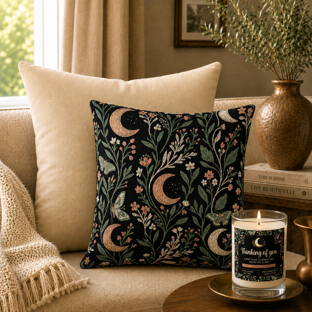 Lunar Moth | Garden Layering Pillow Printify