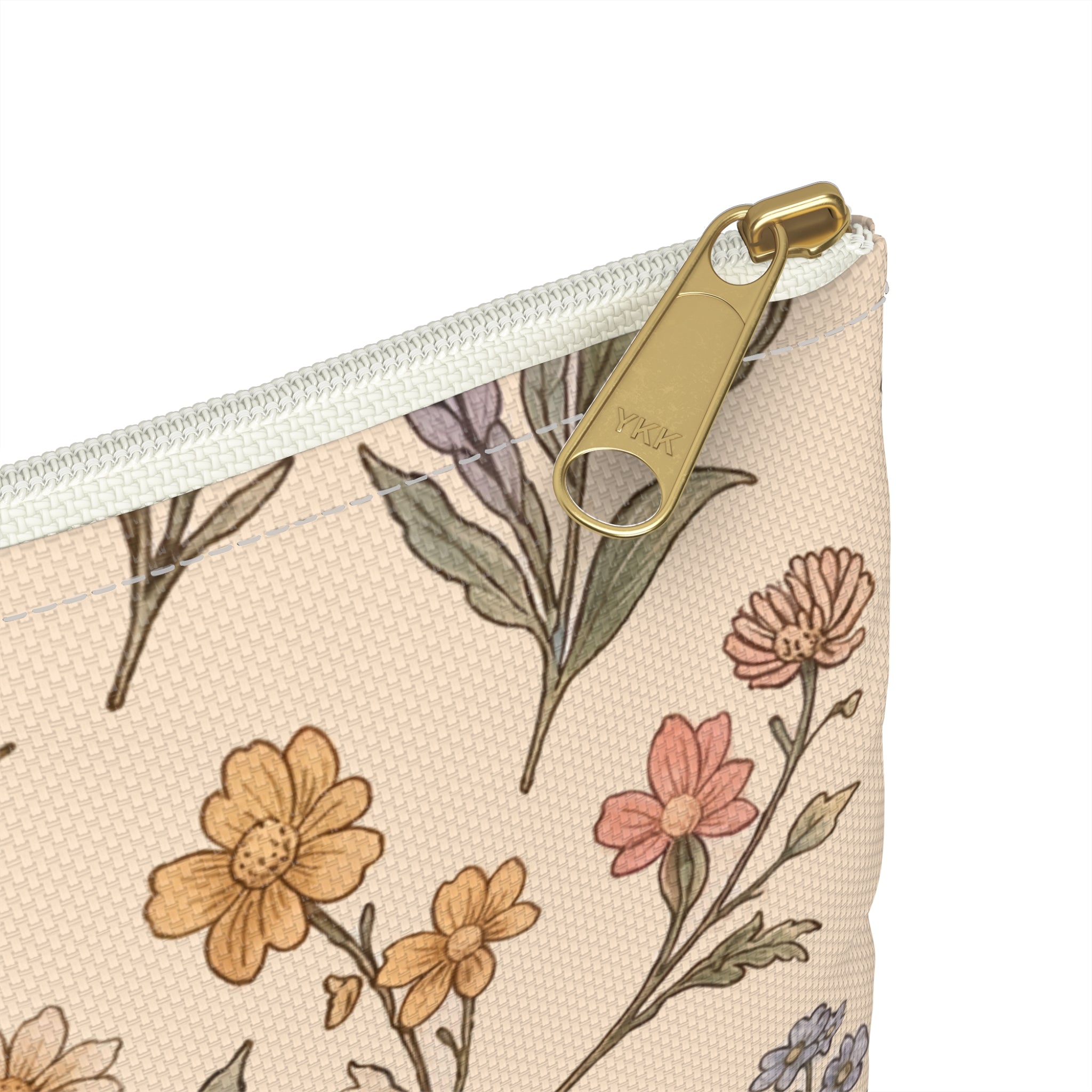 Spring Has Spring in Warm Linen Accessory Pouch