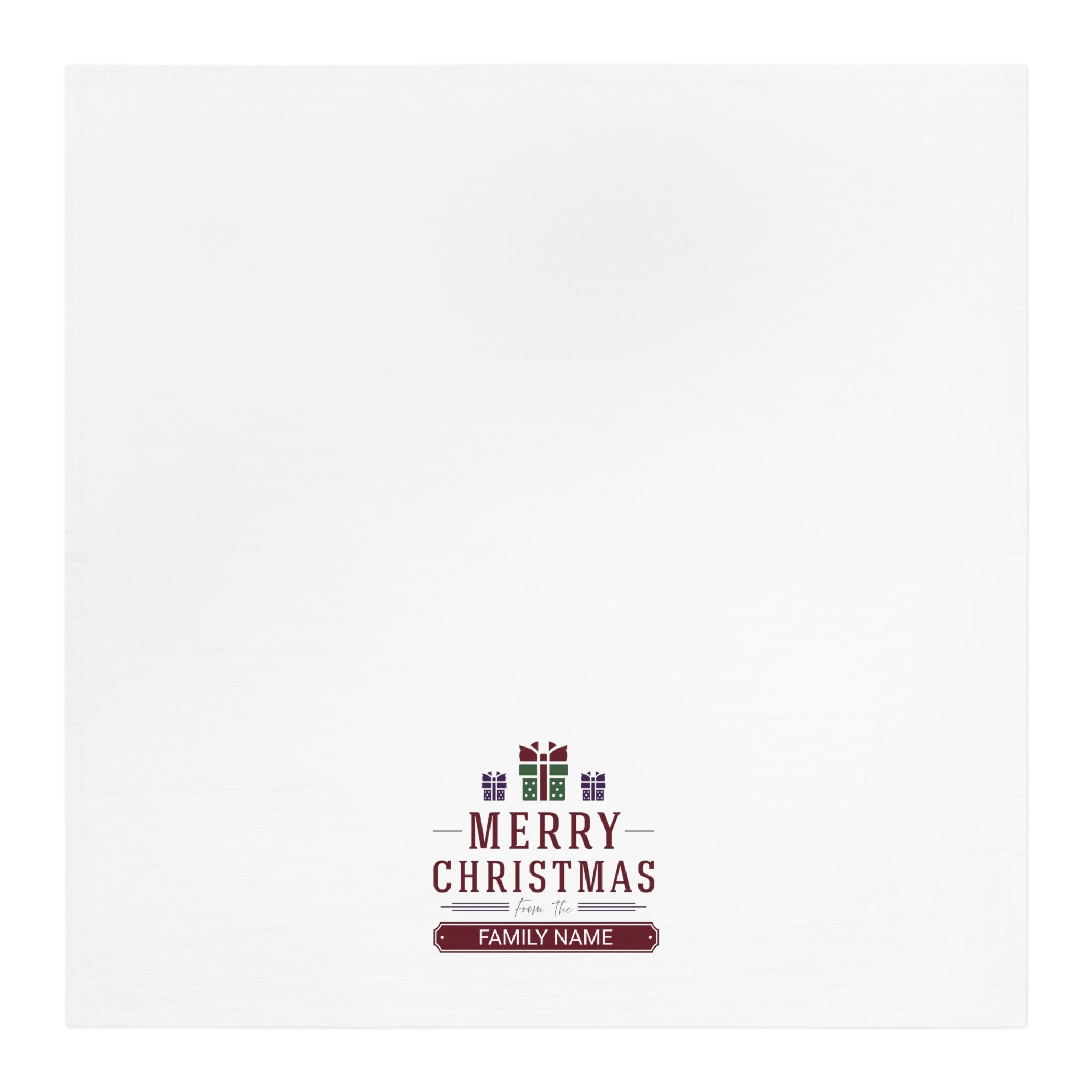 Custom Christmas Tea Towel, Holiday Kitchen Décor, Personalized Gift, Family Name Towel, Festive Home Accessory