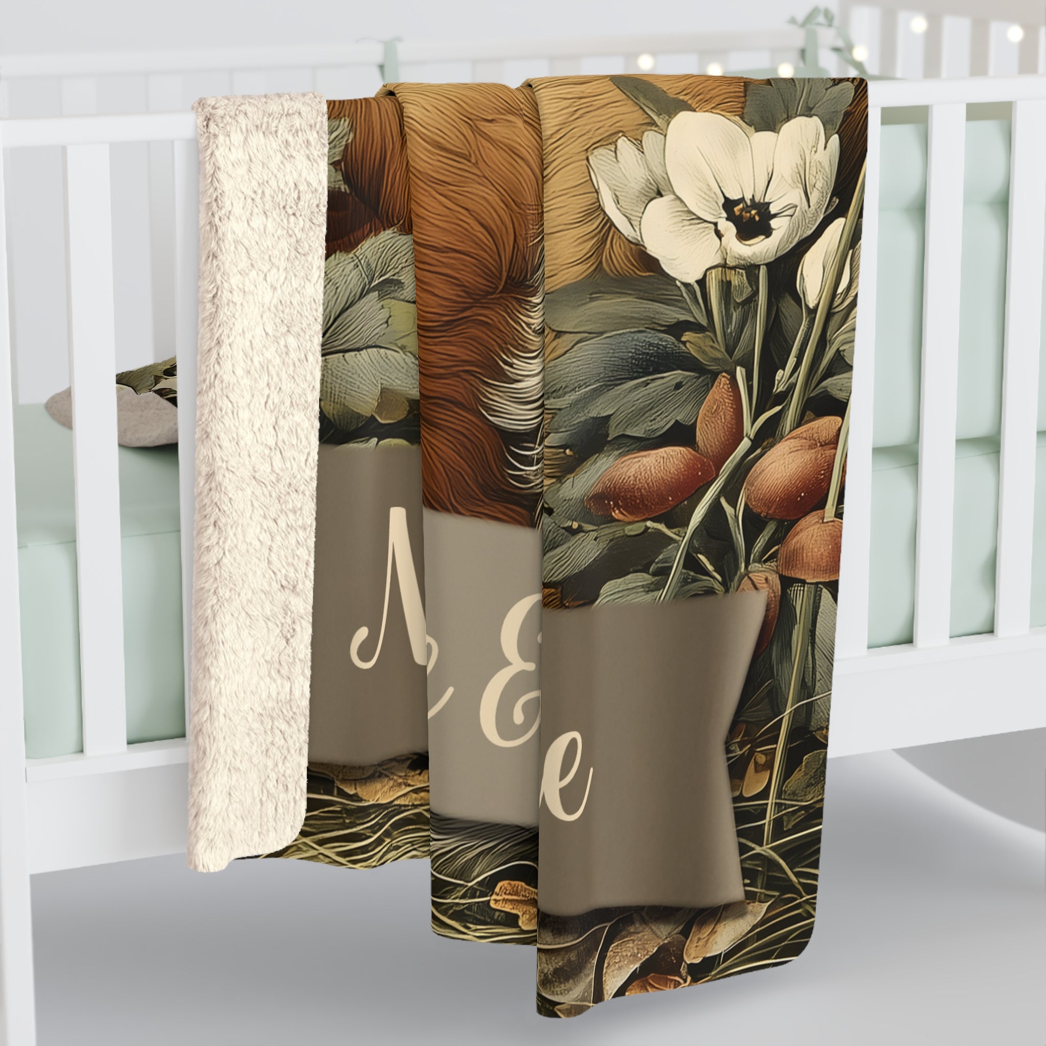 Golden Retriever Blanket Couple with Custom Names | Personalized Dog Lover Valentine Gift