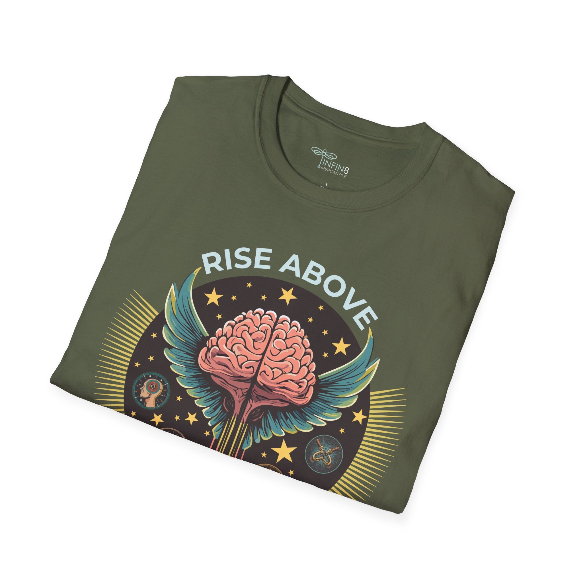 Algorithm Shirt | Rise Above Inspirational Tee, Motivational Rebel Gift, Male Graphic T‑Shirt