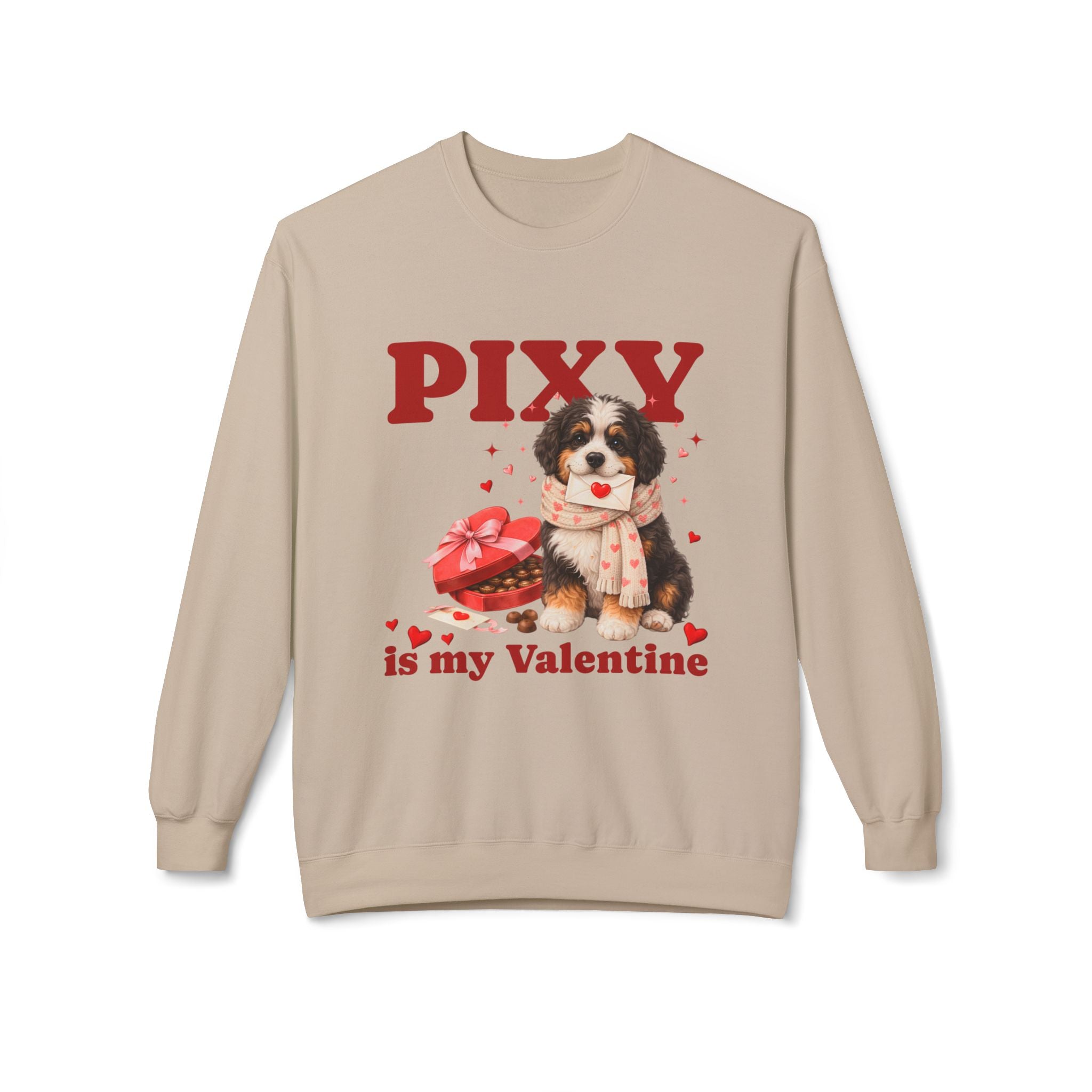 Bernedoodle Matching Dog and Owner Valentine Shirts | Custom Dog Mom Sweatshirt and Dog Hoodie Set