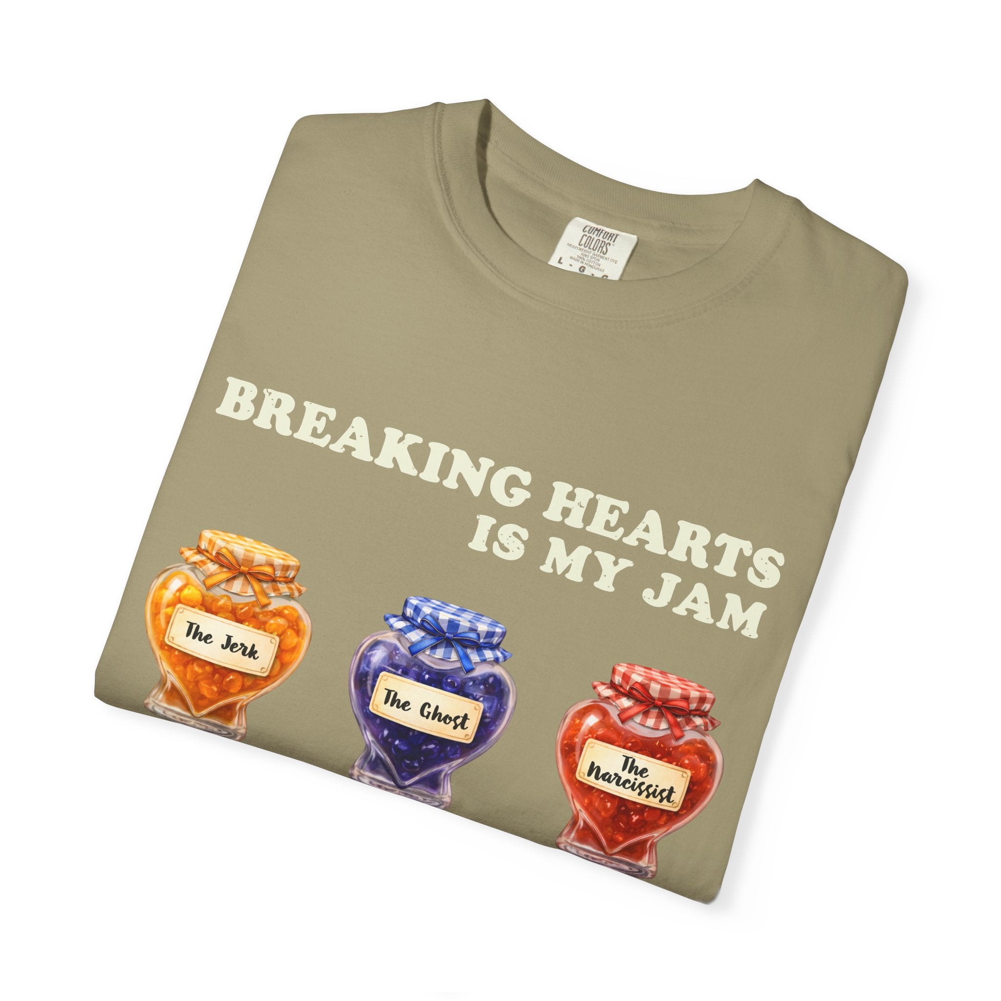Valentines Day Shirt Comfort Colors Breaking Hearts Is My Jam T-Shirt | Anti Valentine Jam Jars Graphic Tee