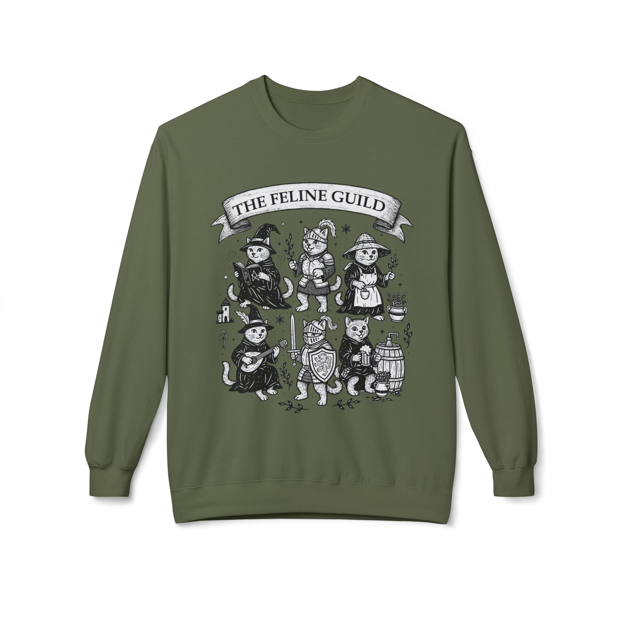 The Feline Court Medieval Cat Sweatshirt | Castlecore Pullover
