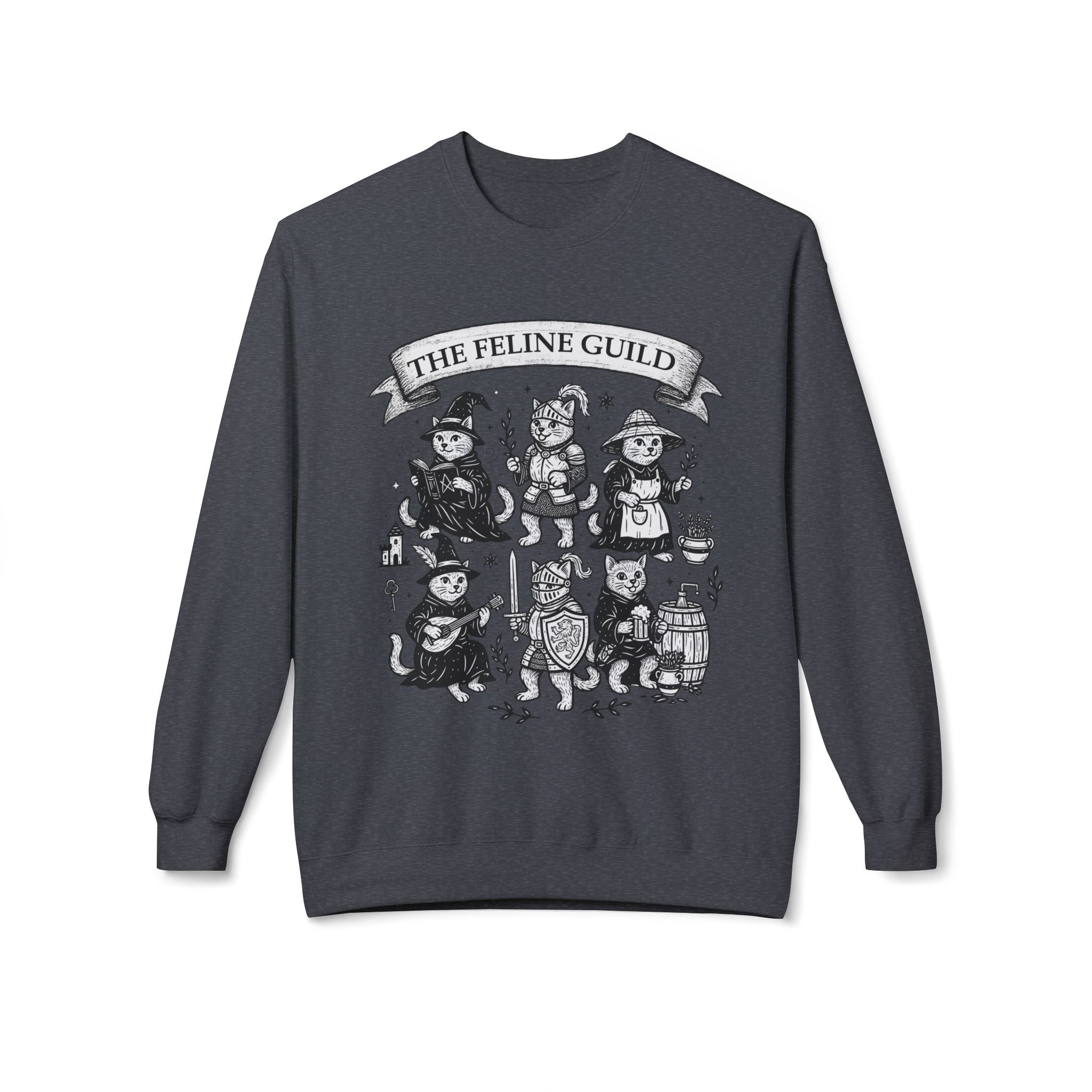 The Feline Court Medieval Cat Sweatshirt | Castlecore Pullover