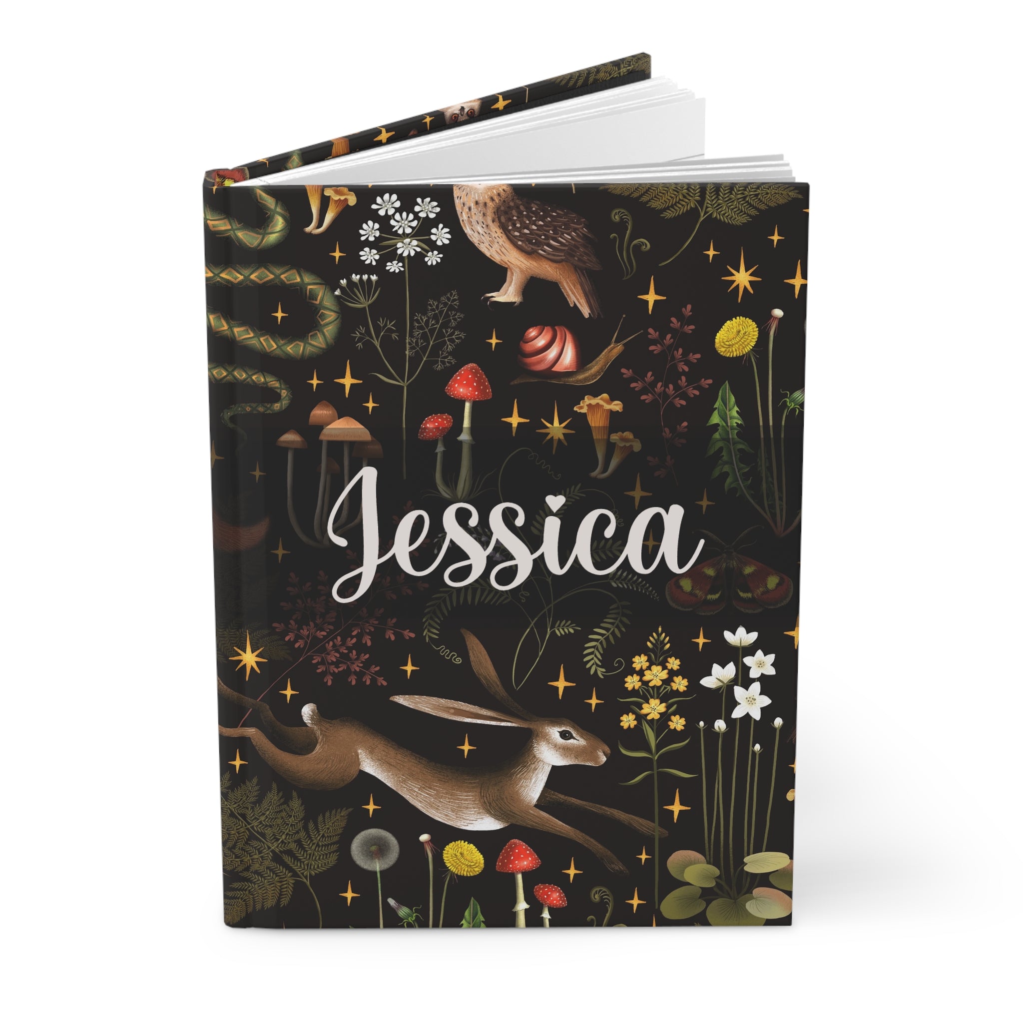 Midnight Woodland Reverie Custom Name Journal