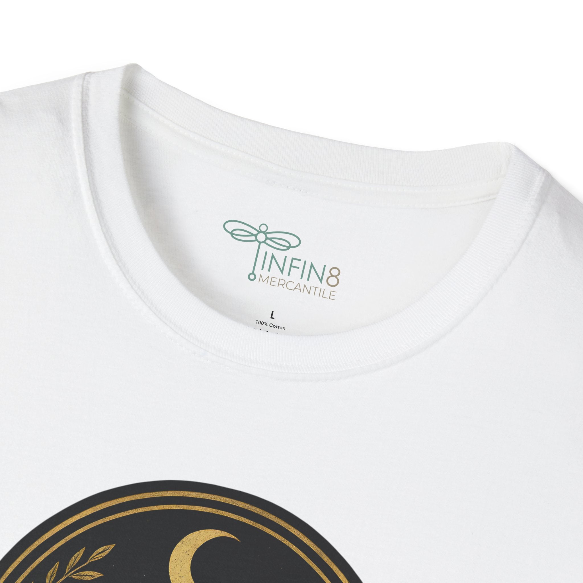 The Moonlit Hound T-Shirt | The Forest Gaden White Dog Art Tee for Pet Lovers