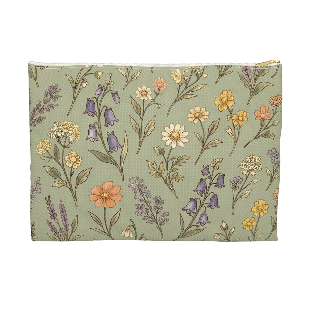 Spring Has Sprung In Green | Accessory Pouch Printify