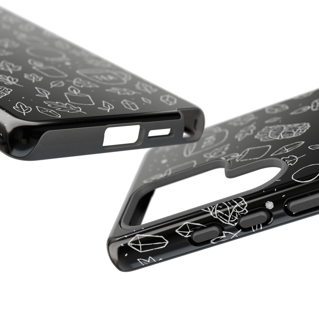 Spiritual Doodles Case, Crystal Phone case, Spiritual Doodles Case - Tough Case for Crystals Lovers, Gift for Her, Witch Decor, Phone Vibes