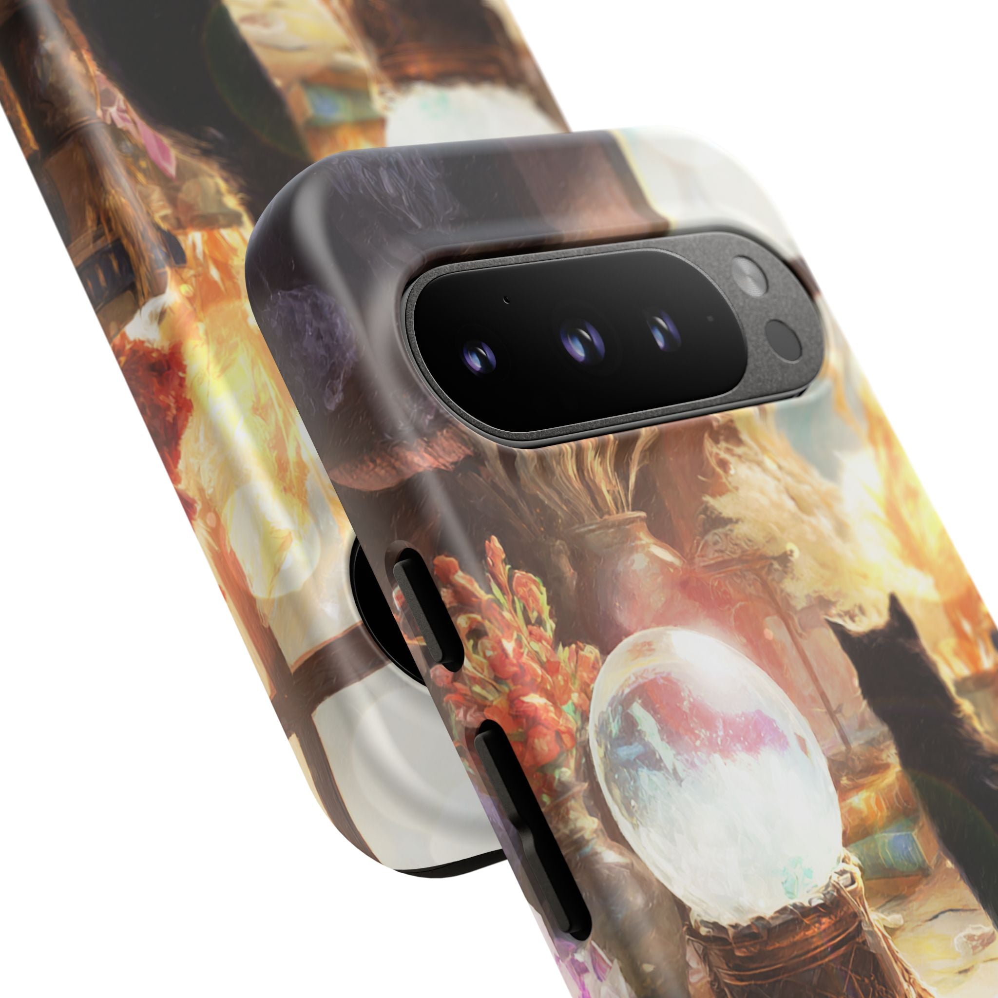 Crystal Phone case, Black Cat Case - Aesthetic Tough Case for Black Cat Lovers, Gift for Her, Witch Decor, Phone Protector, Home Vibes