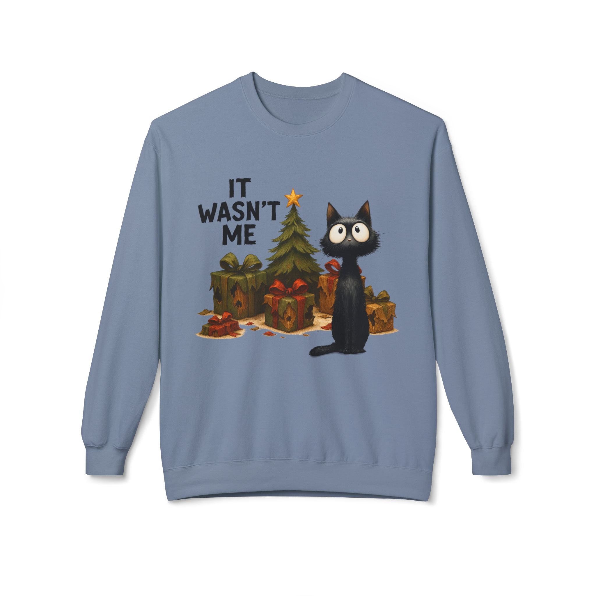 Frazzled Black Cat Christmas Pullover | Funny Holiday Cat Lover Sweatshirt