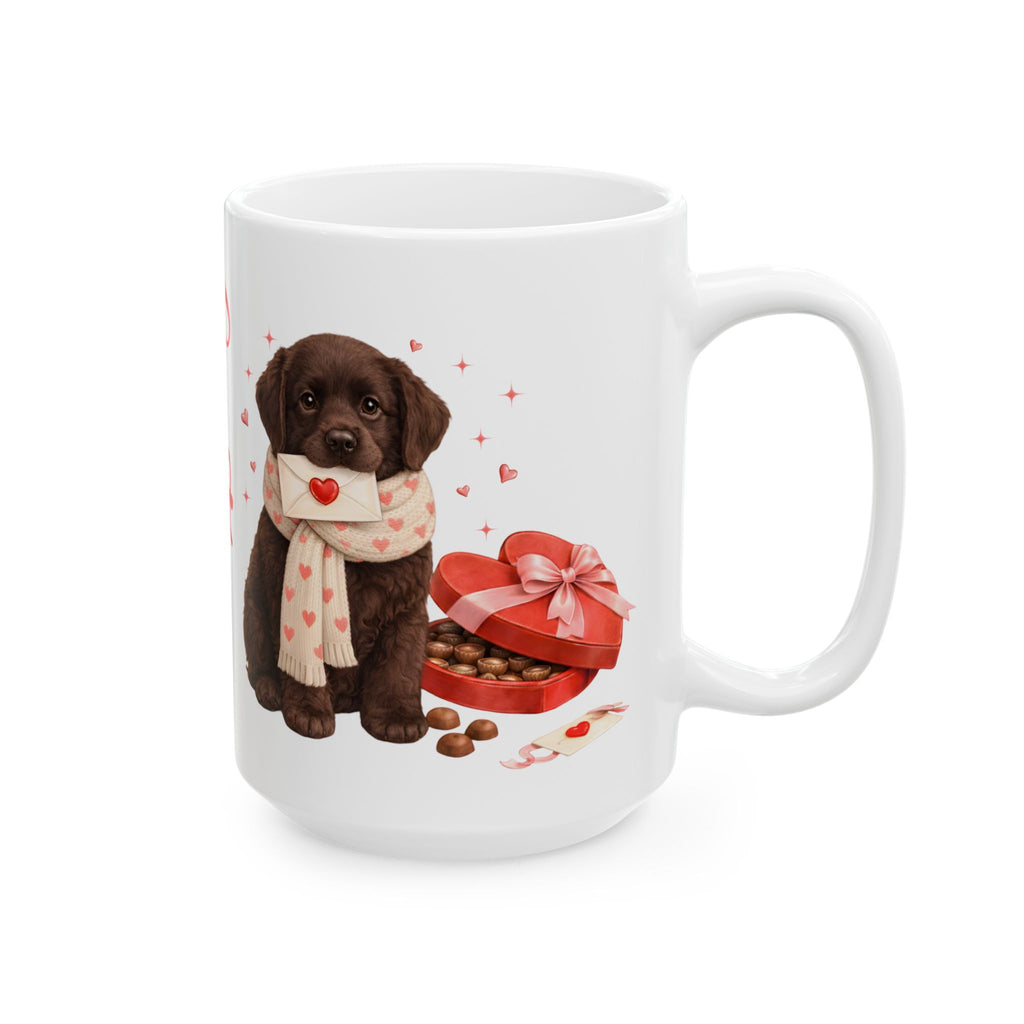 Custom Chocolate Lab Mug Personalized Name | Valentine Dog Lover Gift