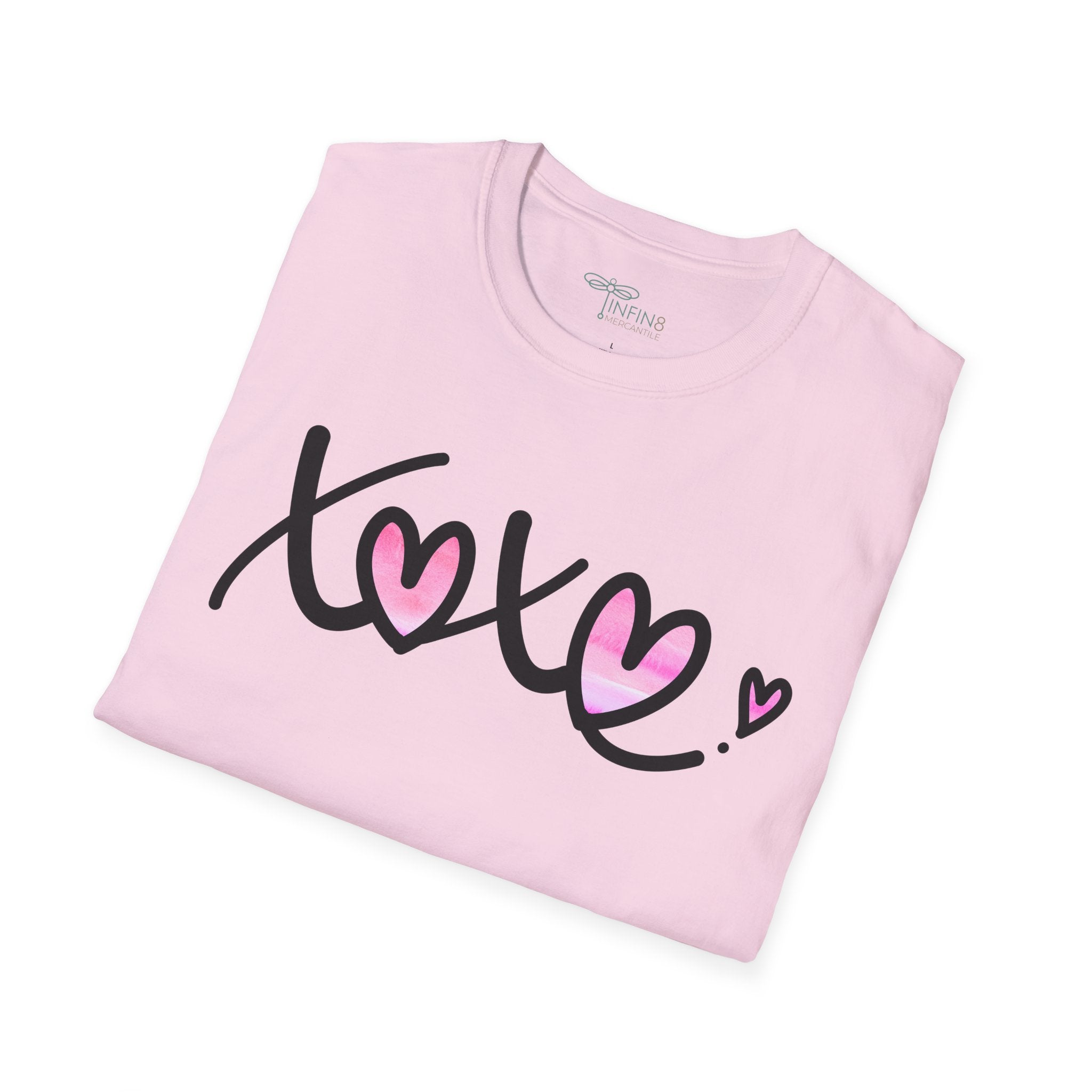 Valentines Day Shirt XOXO | Hugs and Kisses Gift for Her Pink Heart Shirt
