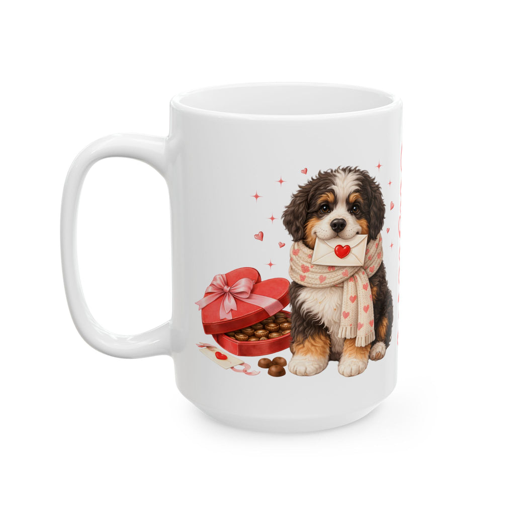 Custom Bernedoodle Mug Personalized Name | Valentine Dog Lover Gift