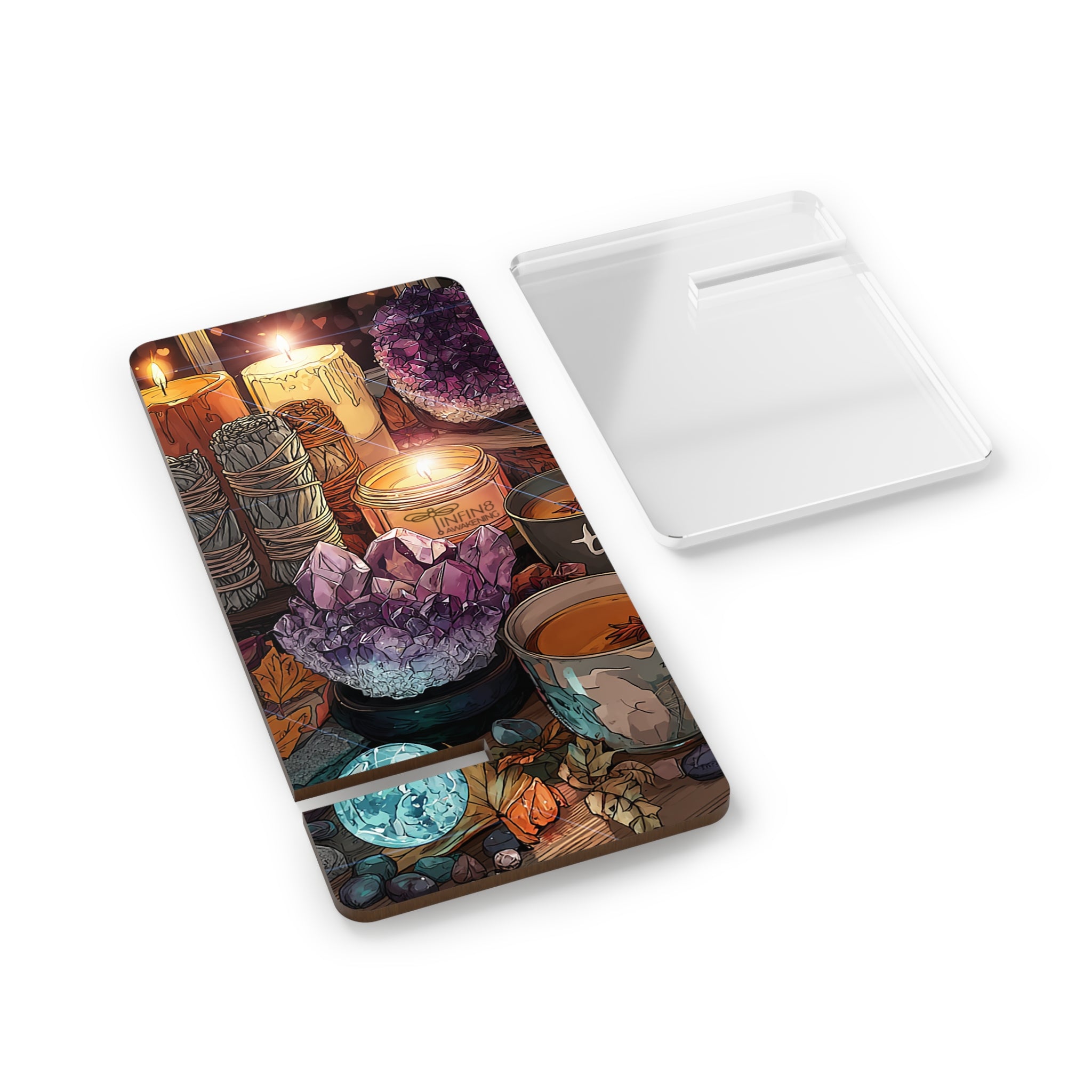 Mystical Crystal Phone Holder, Cottagecore Samsung Holder - Crystal Tea Lovers Phone Holder, Spiritual iPhone Stand, Samsung  FairyCore