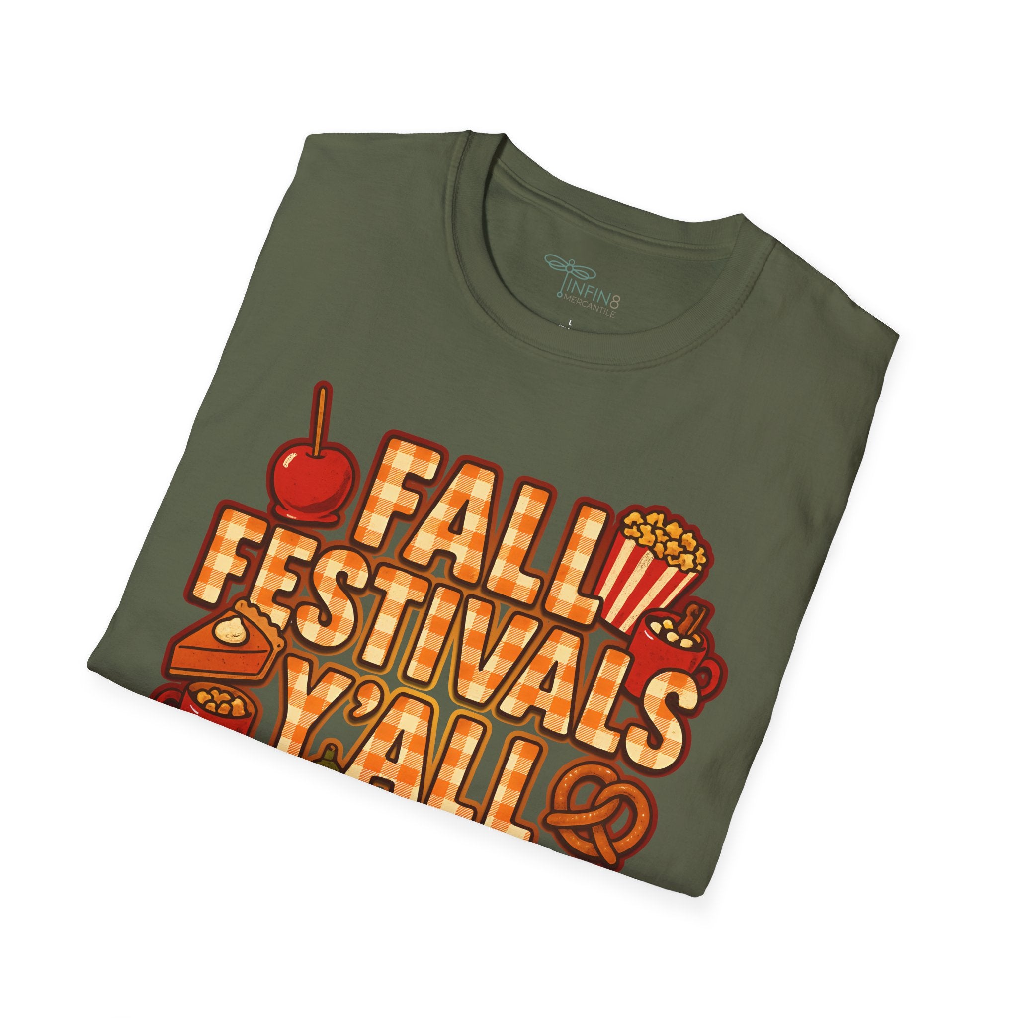 Fall Festivals Yall Shirt Cozy Fall Food Tee Gingham Autumn | Festival Shirt