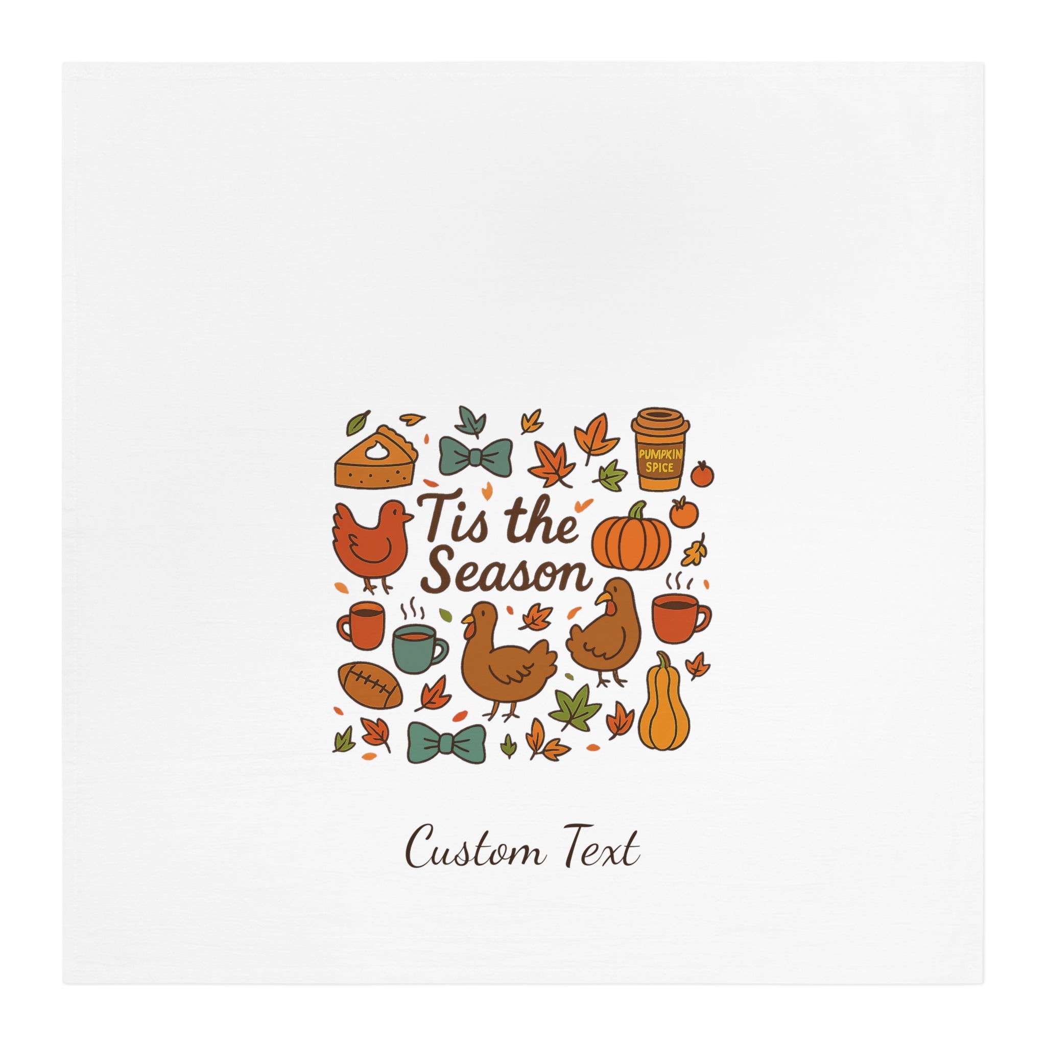 Tea Towel | Personalized Doodle Thanksgiving