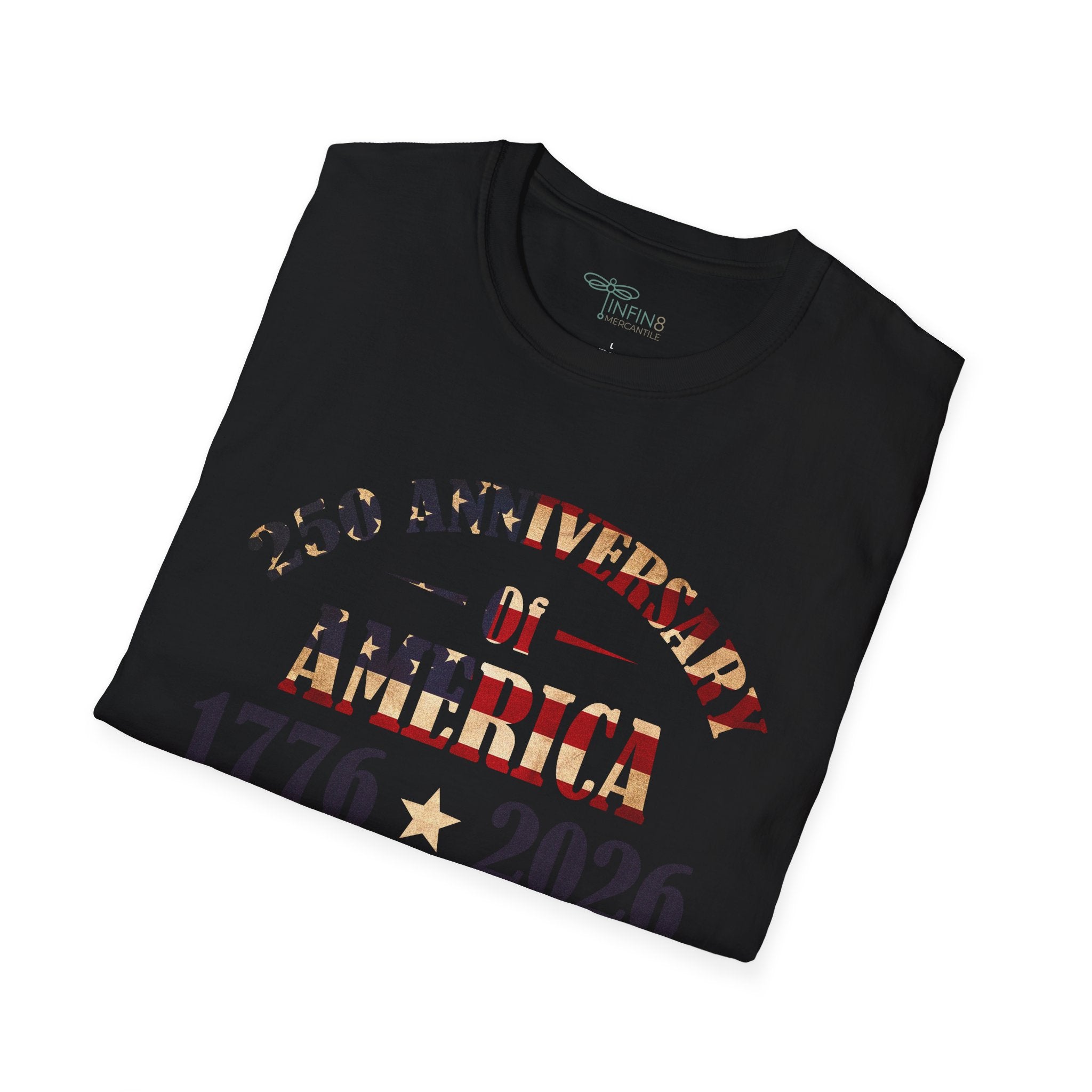 American 1776-2026 250th Anniversary Soft style Tee | Patriotic Fourth of July Shirt, USA Independence Bicentennial Gift