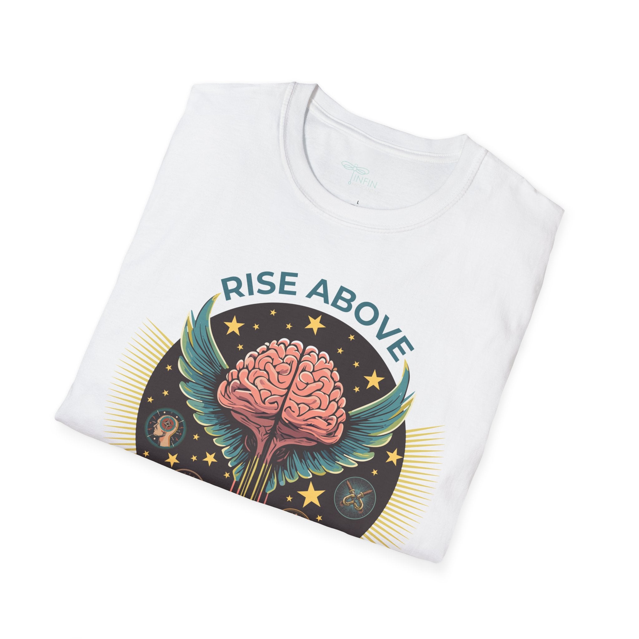 Algorithm Shirt | Rise Above Inspirational Tee, Motivational Rebel Gift, Male Graphic T‑Shirt