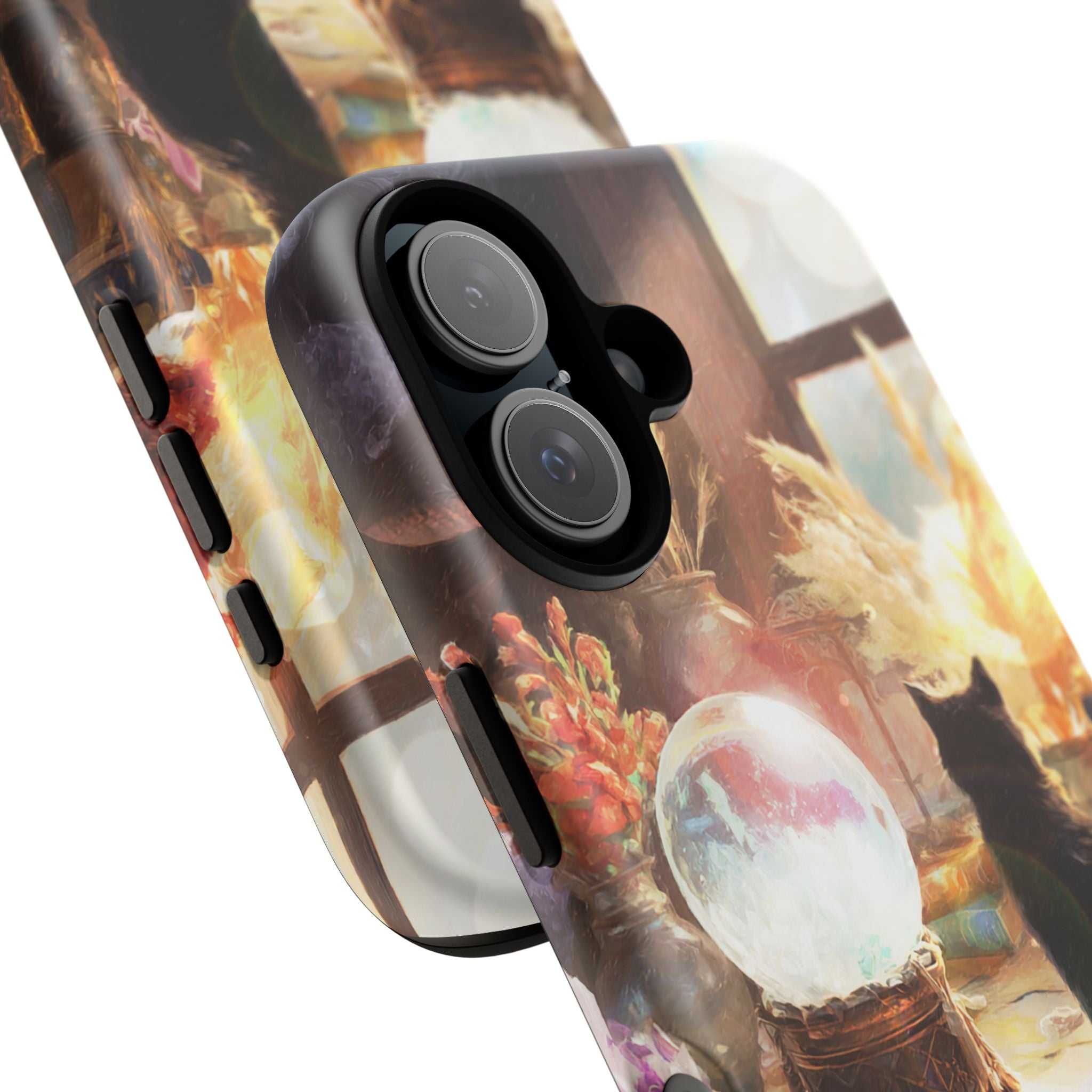 Crystal Phone case, Black Cat Case - Aesthetic Tough Case for Black Cat Lovers, Gift for Her, Witch Decor, Phone Protector, Home Vibes