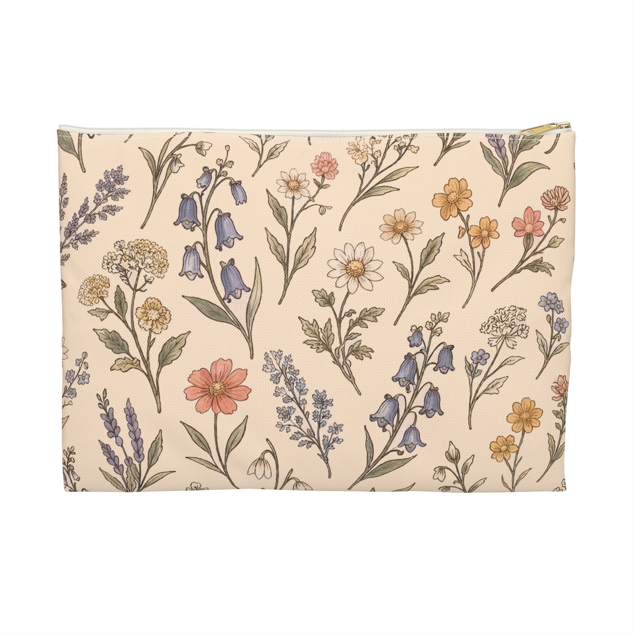 Spring Has Spring in Warm Linen Accessory Pouch
