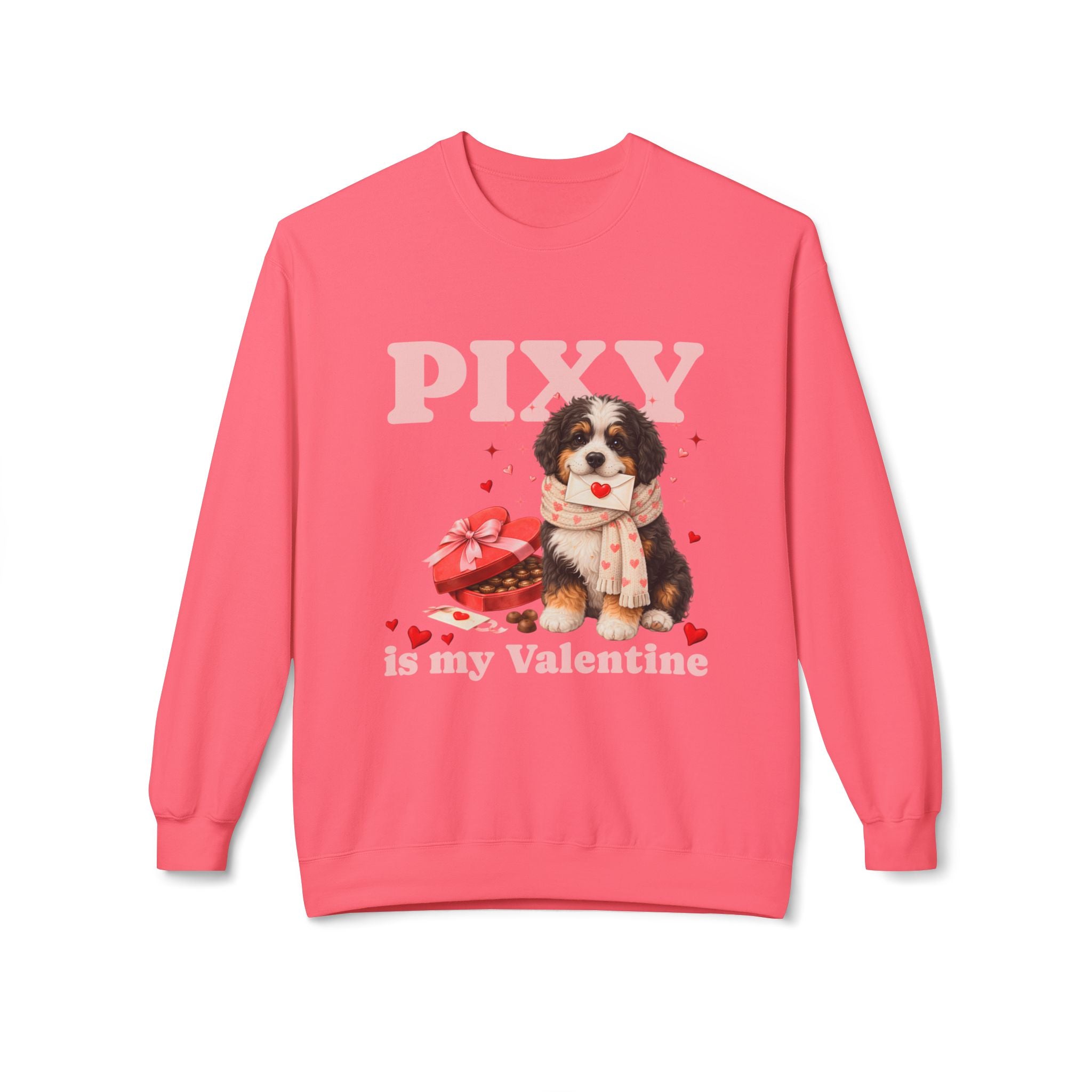 Bernedoodle Matching Dog and Owner Valentine Shirts | Custom Dog Mom Sweatshirt and Dog Hoodie Set