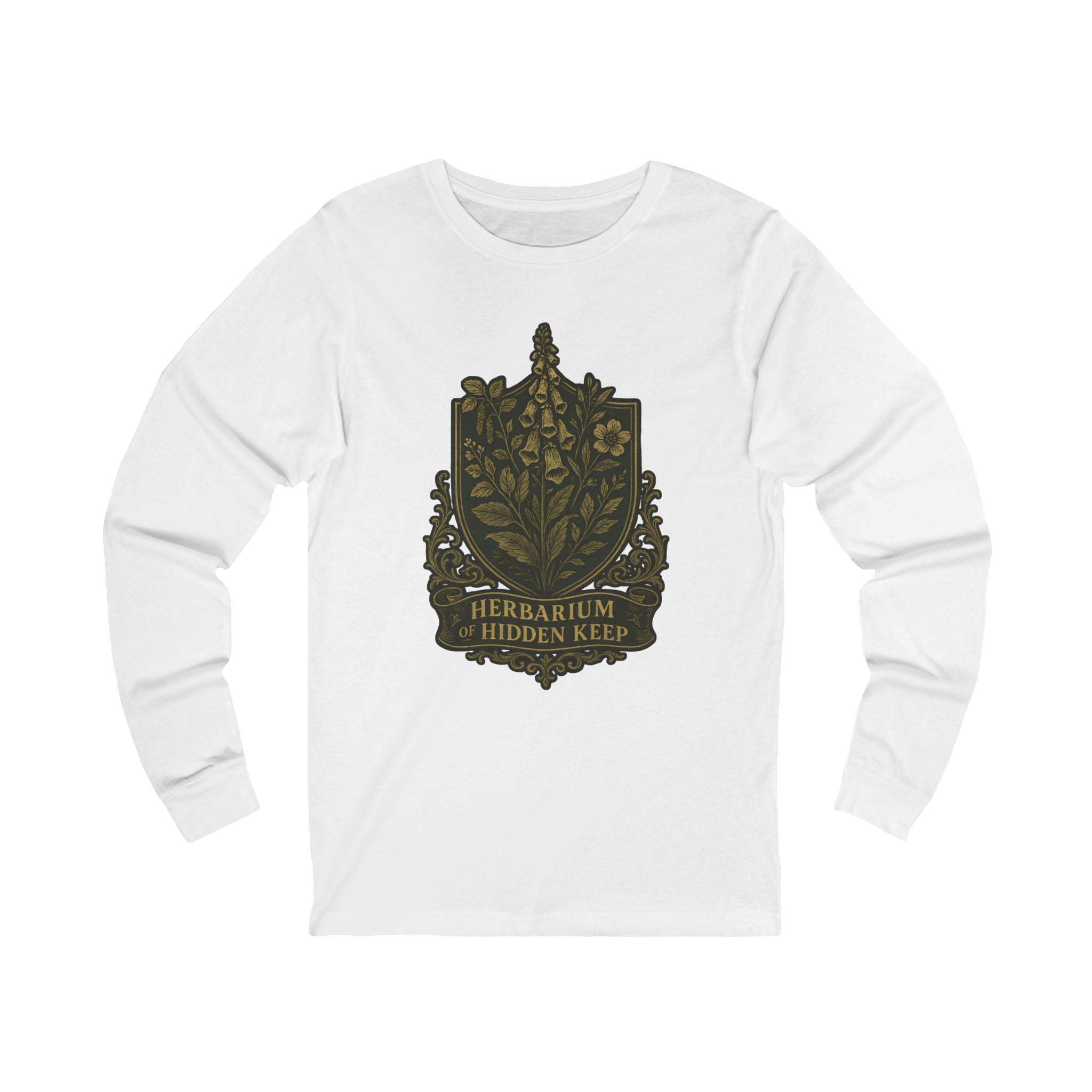 Herbarium of Hidden Keep Medieval Botanical | Castlecore Clothes Long Sleeve Shirt