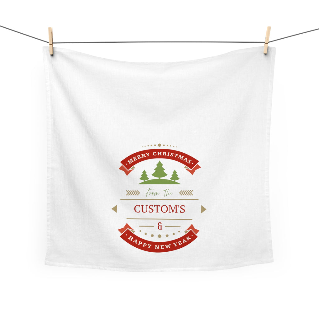 Tea Towel | Personalized Christmas Tea Towel | Personalized Xmas Hostess Gift Dish Towel