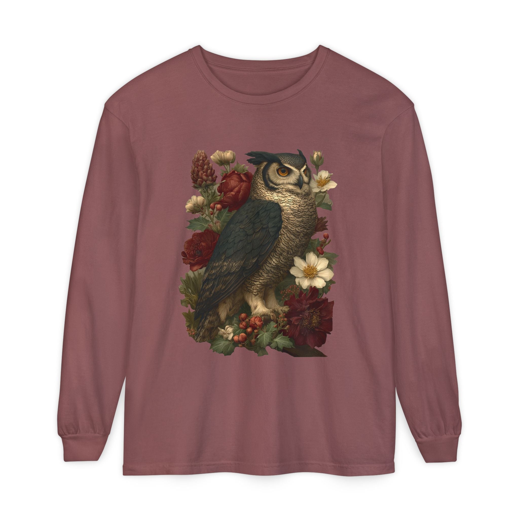 Gothmas Owl Long Sleeve Shirt | Goth Christmas Holiday Gift