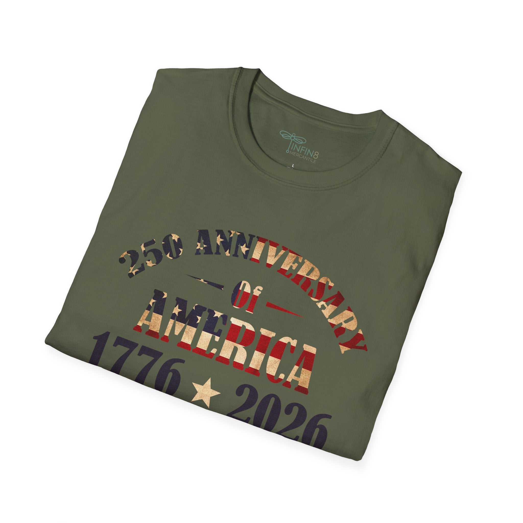 American 1776-2026 250th Anniversary Soft style Tee | Patriotic Fourth of July Shirt, USA Independence Bicentennial Gift