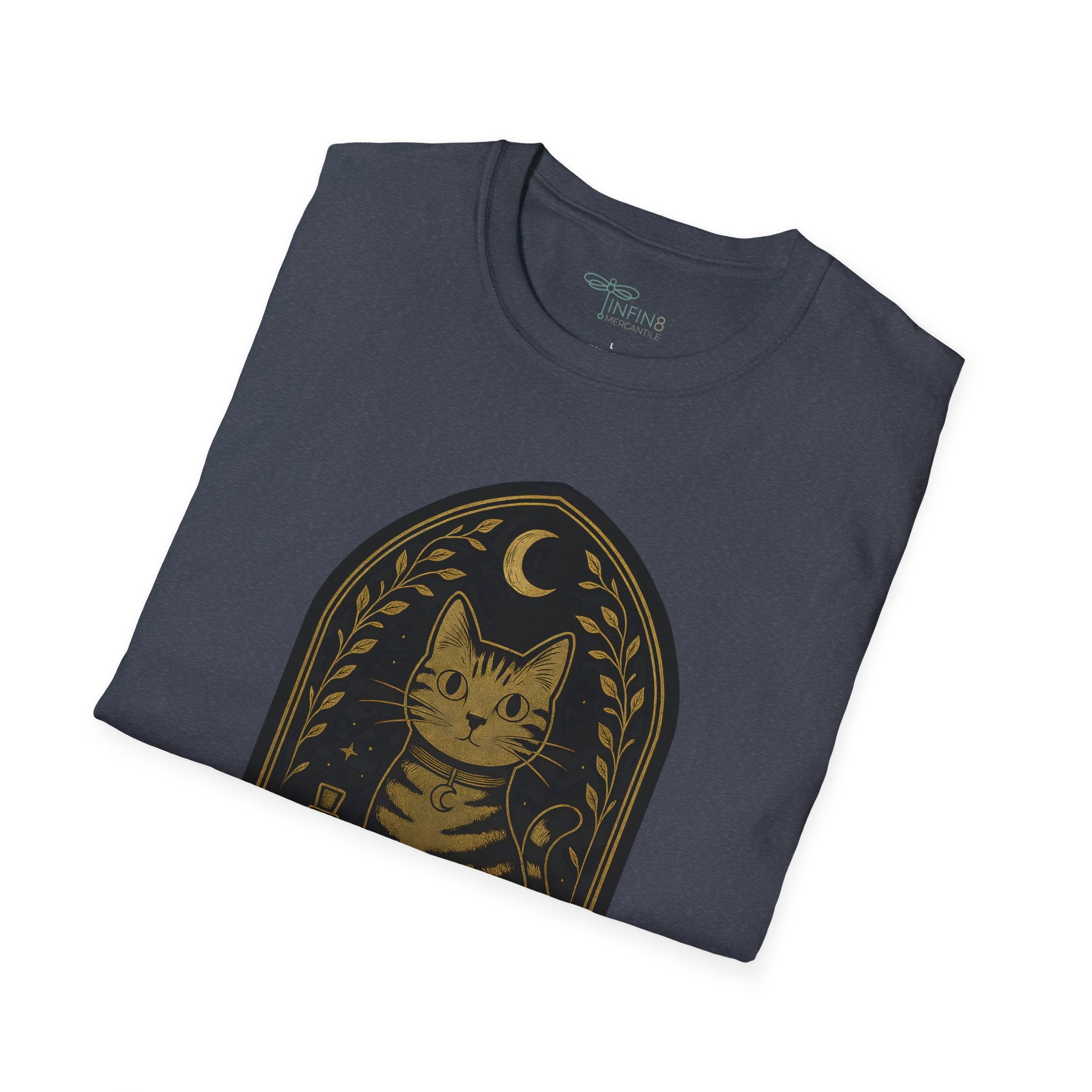 Feline Elixirs T-Shirt | Striped Cat Alchemy Graphic Tee for Mystical Pet Lovers