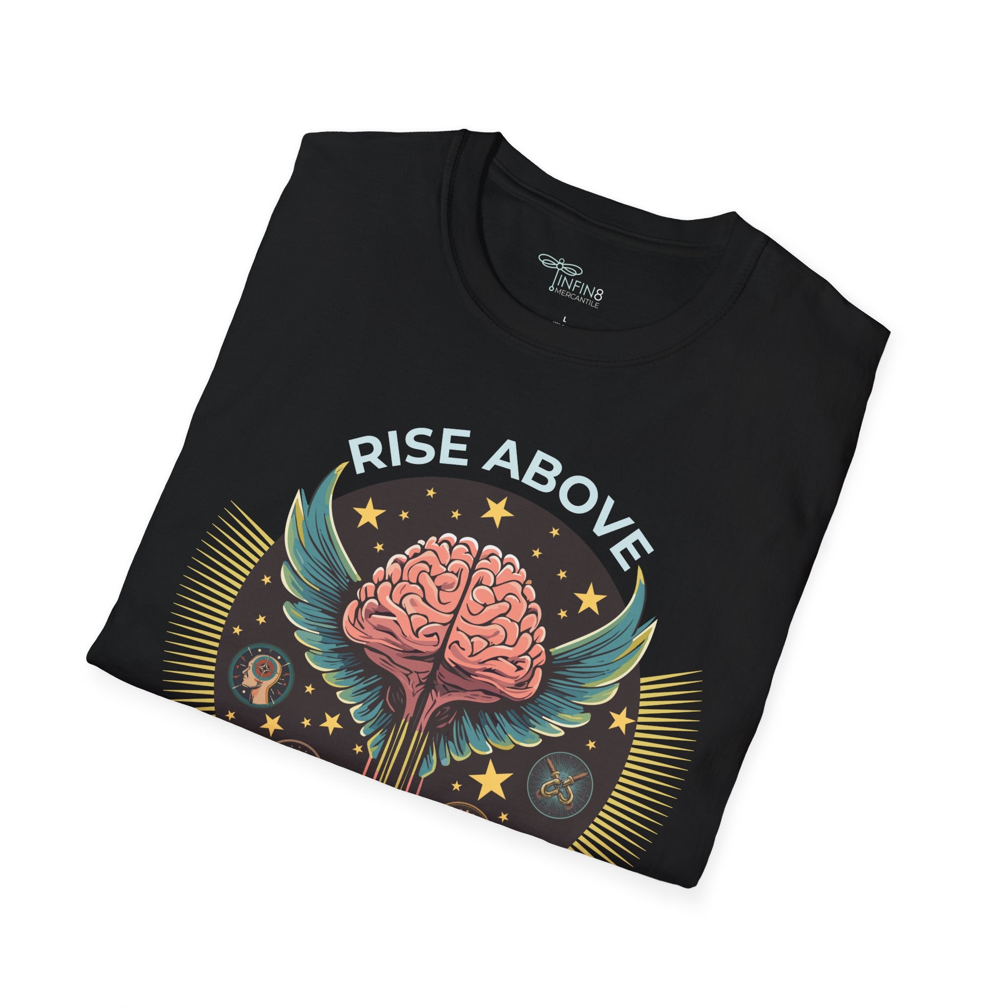 Algorithm Shirt | Rise Above Inspirational Tee, Motivational Rebel Gift, Male Graphic T‑Shirt