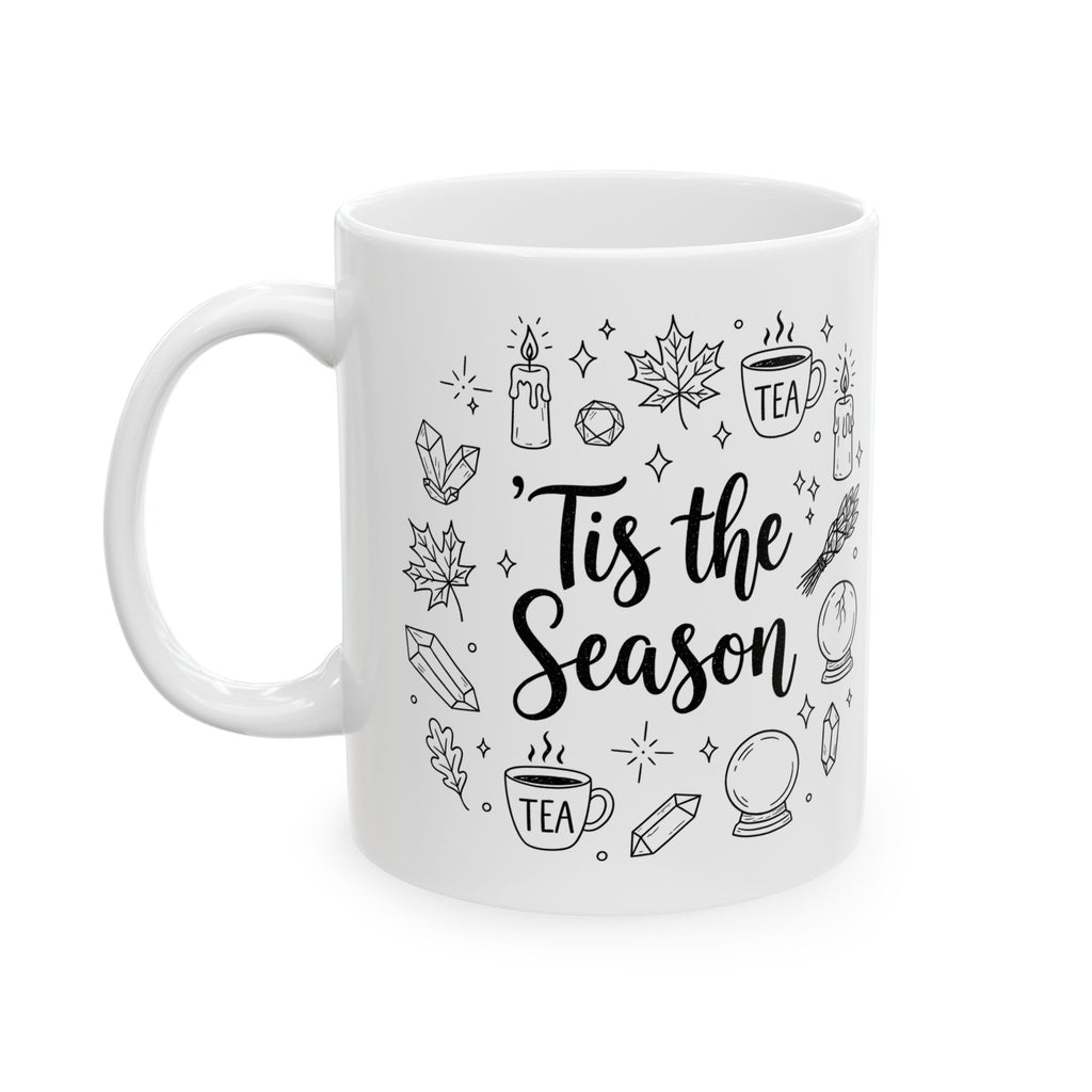 Tis the Season Doodle Mug | Celestial Holiday Gothmas Tea & Crystal Coffee Cup