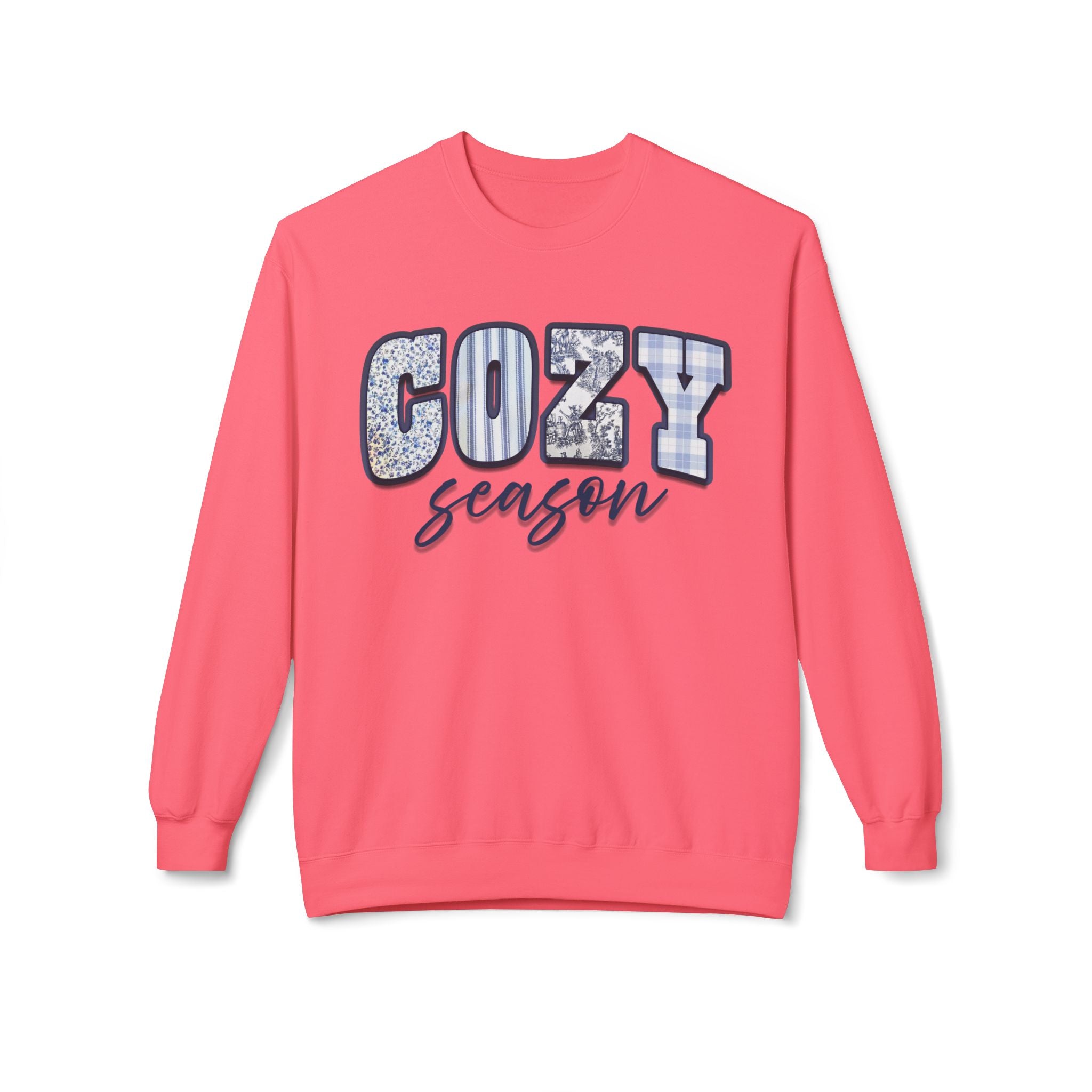 Cozy Season Sweatshirt Blue Plaid Sweatshirt