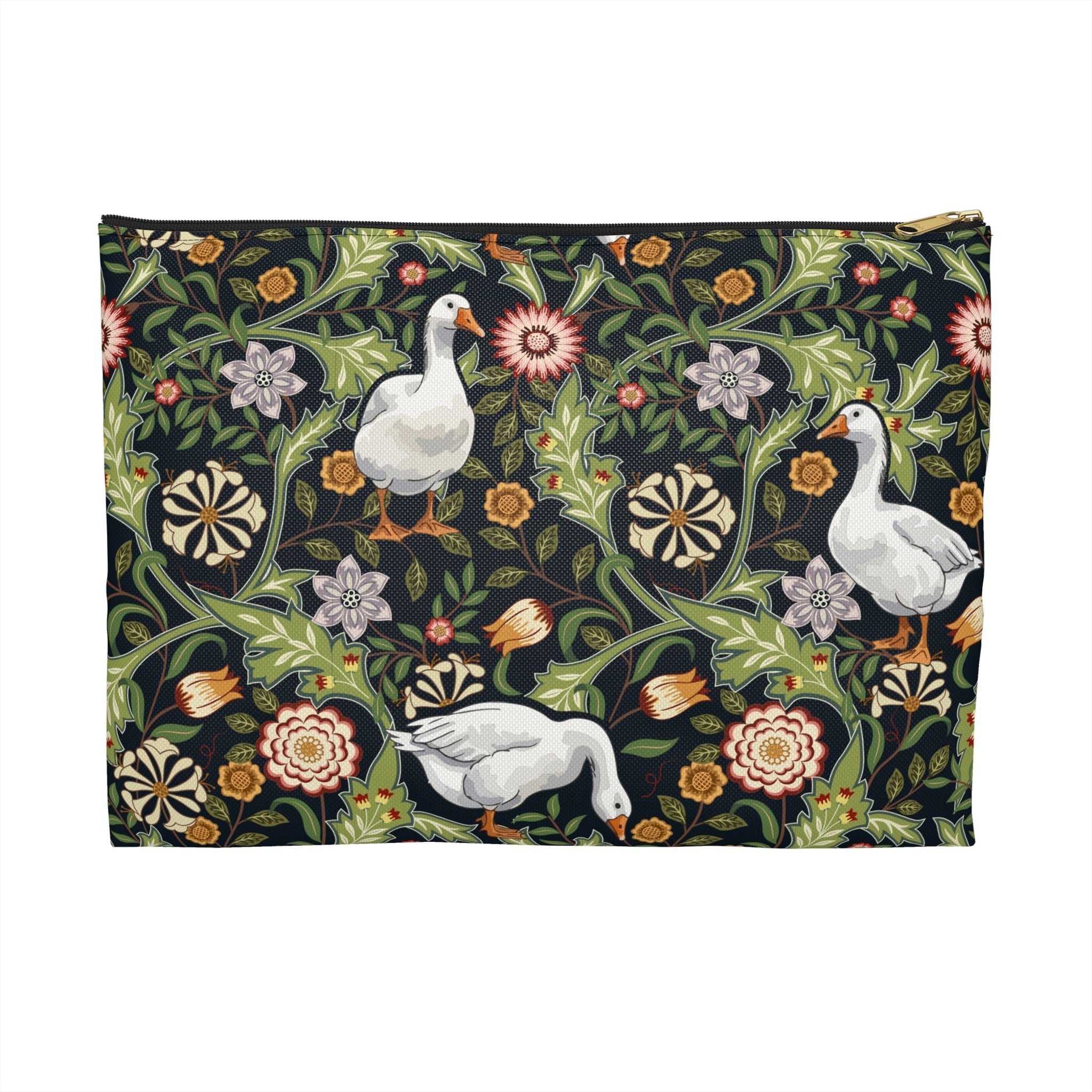 Thistle & Wing | Indigo Bloom Accessory Pouch Printify